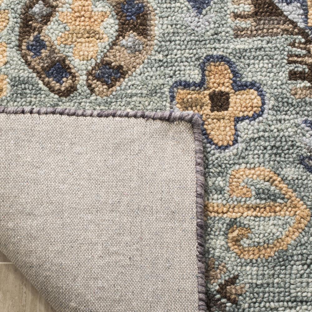Handmade Blue Wool Tufted Reversible 6' x 9' Area Rug