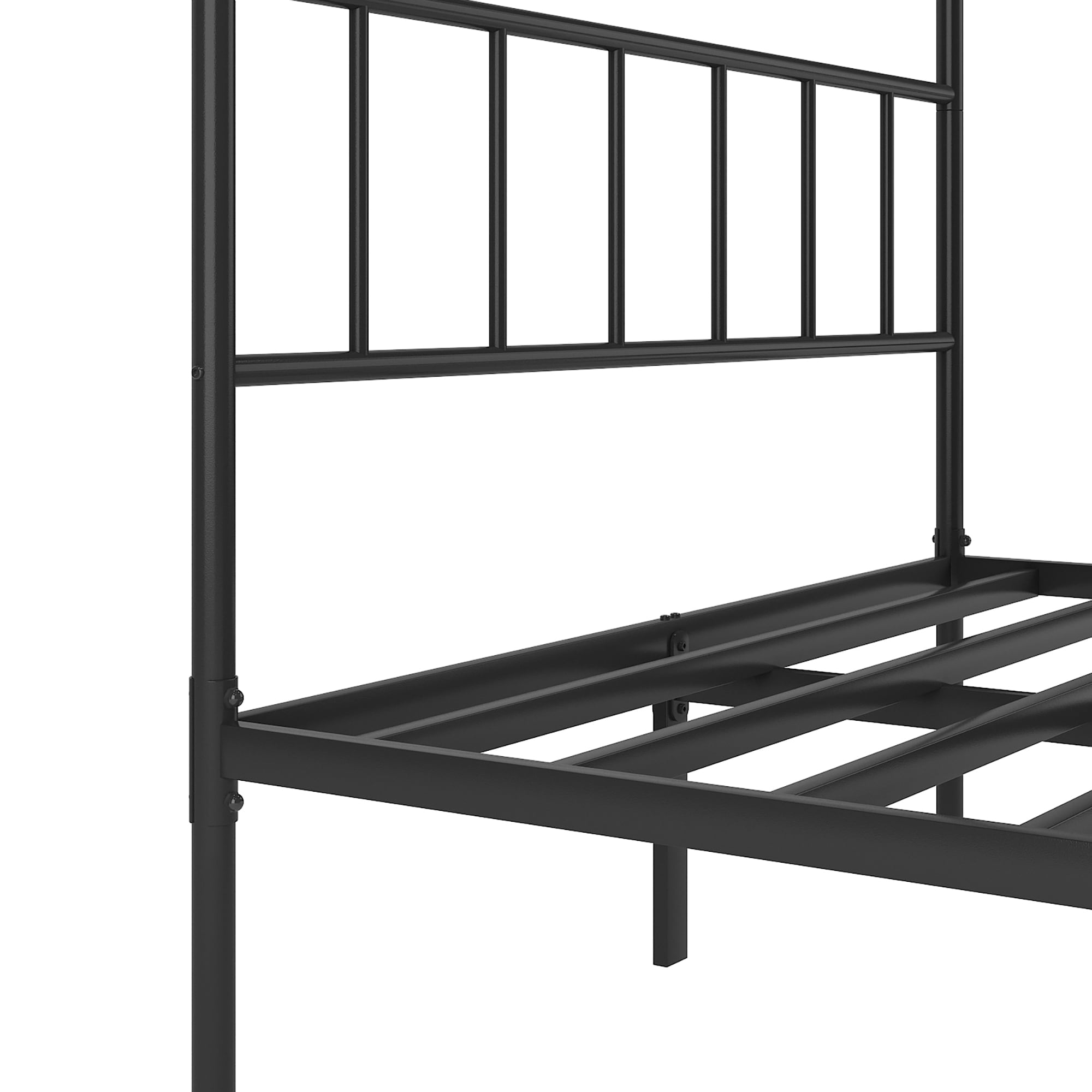 GZMR Black King Metal Bed Frame in the Beds department at Lowes.com