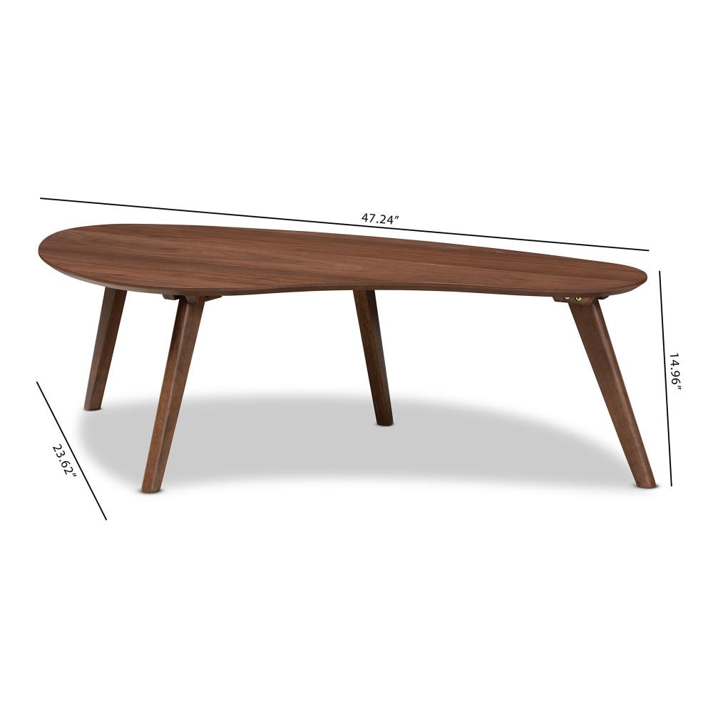 Baxton Studio Scarlette Walnut Wood Midcentury Coffee Table in the