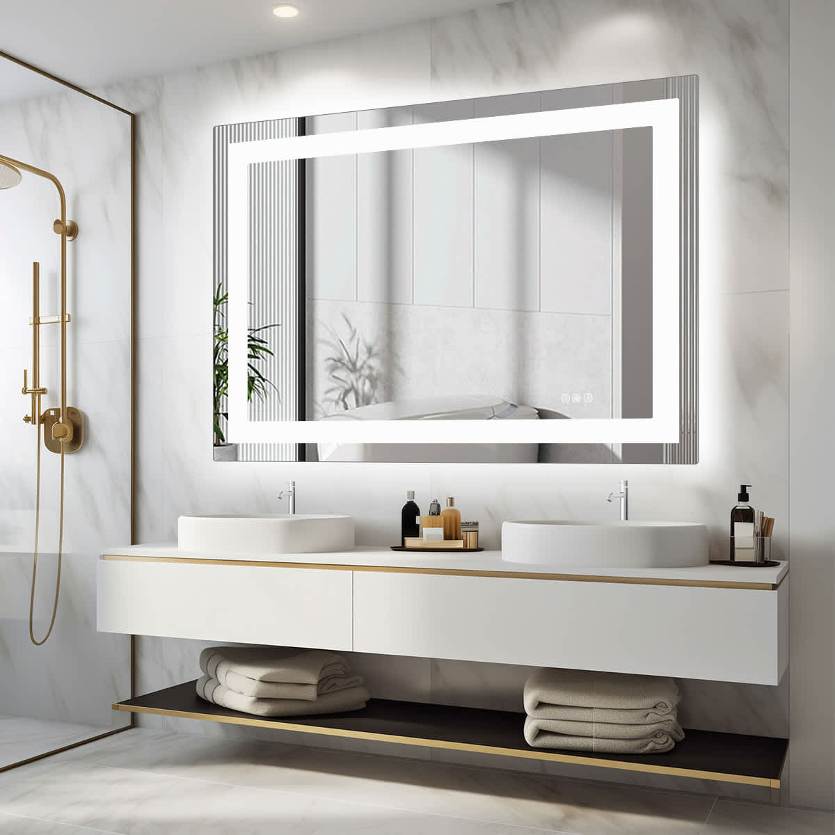 Bestier USLOW-HJ490255 Framed-Bath-Mirrors - View #5