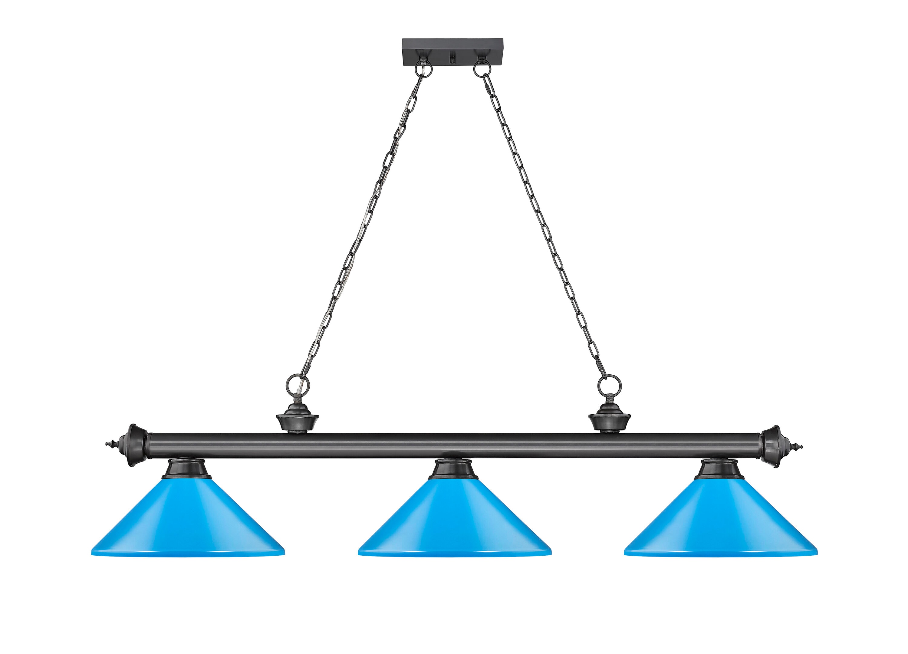 Z-Lite 2306-3BP-MEB Pool-Table-Lighting - View #2