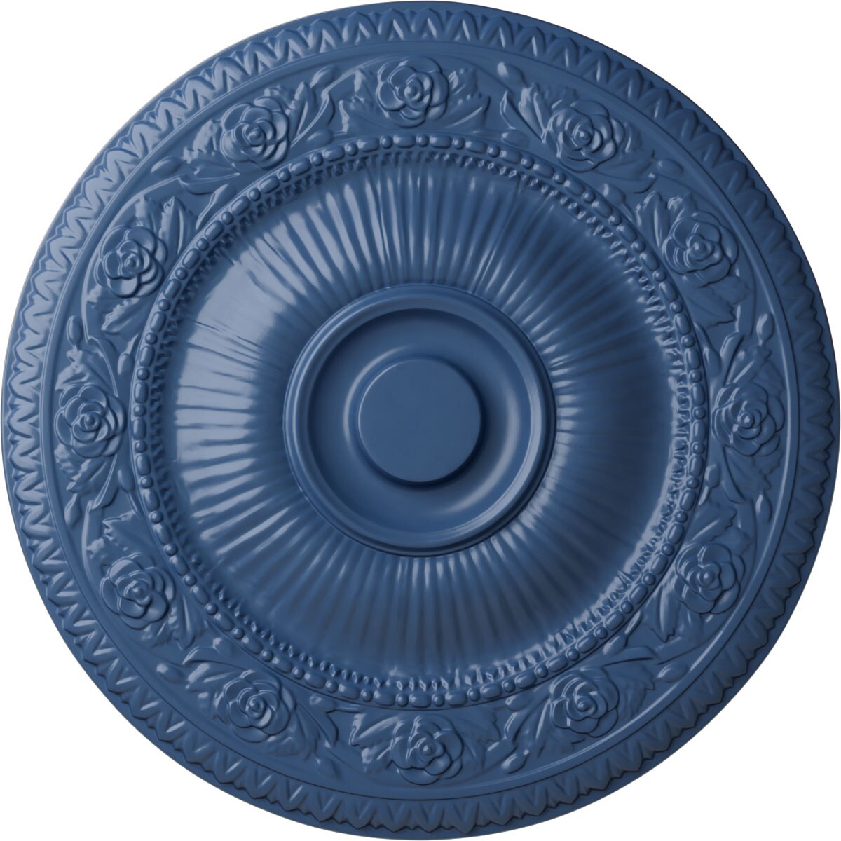 Ekena Millwork CM24NAAMF Neuveau 24.25-in W x 24.25-in L Painted Americana Polyurethane Whole Ceiling Medallion