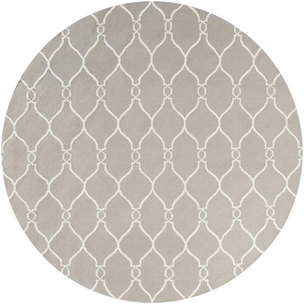 Surya FAL1003-8RD Fallon 8 x 8 (ft) Woven Wool Taupe Round Indoor Trellis Line dry only Area rug