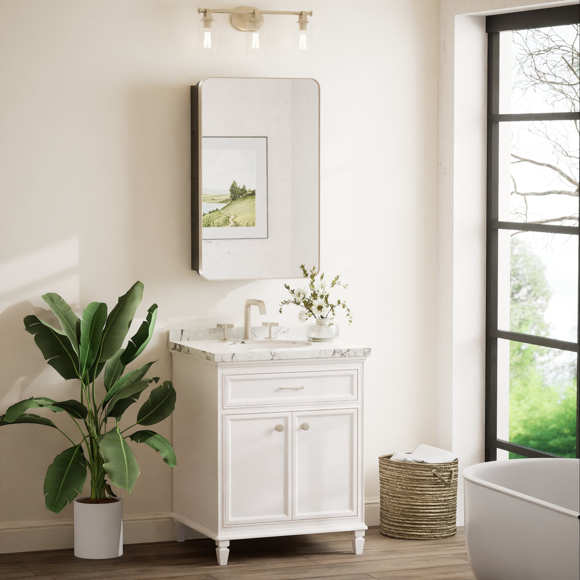 Keonjinn LW-JSKJG-YJ-5181BN Bathroom-Medicine-Cabinets - View #2