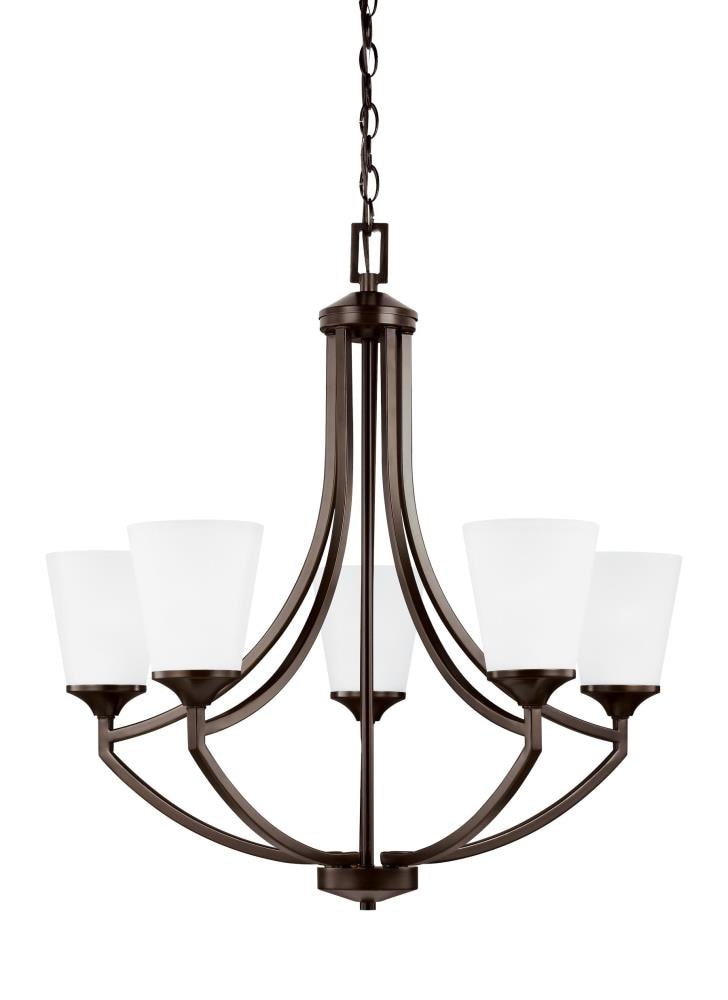 Generation Lighting 3124505-710 Hanford 5 -Light Bronze Transitional For Use in Dining Rooms, Foyers, Kitchens, Chandelier