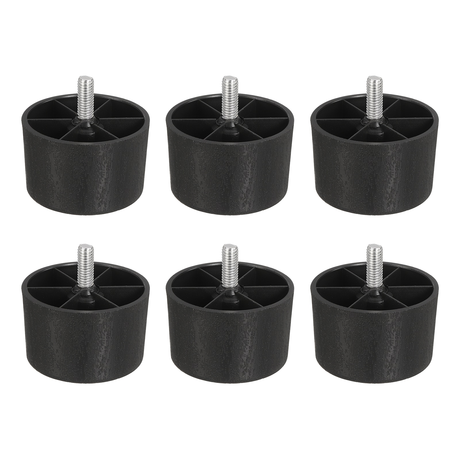 Unique Bargains 6pcs M10 x 1.5mm x 1.5 x 2.4-Inch Furniture Legs Plastic Sofa Couch Legs Tapered Replacement Legs Tapered Feet for Chair Sofa Dresser Cabinets Bed Black