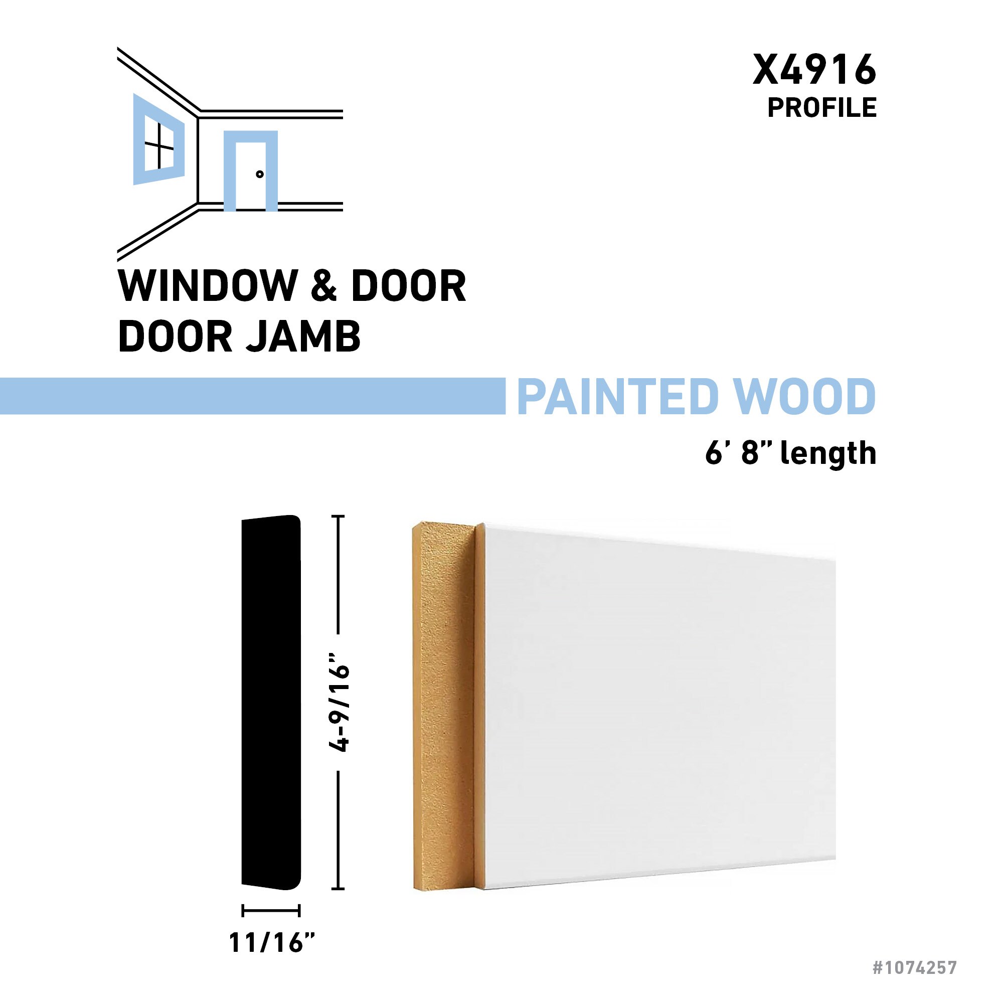 allen + roth X4916 68 FJPWH Window-Door-Casings - View #3