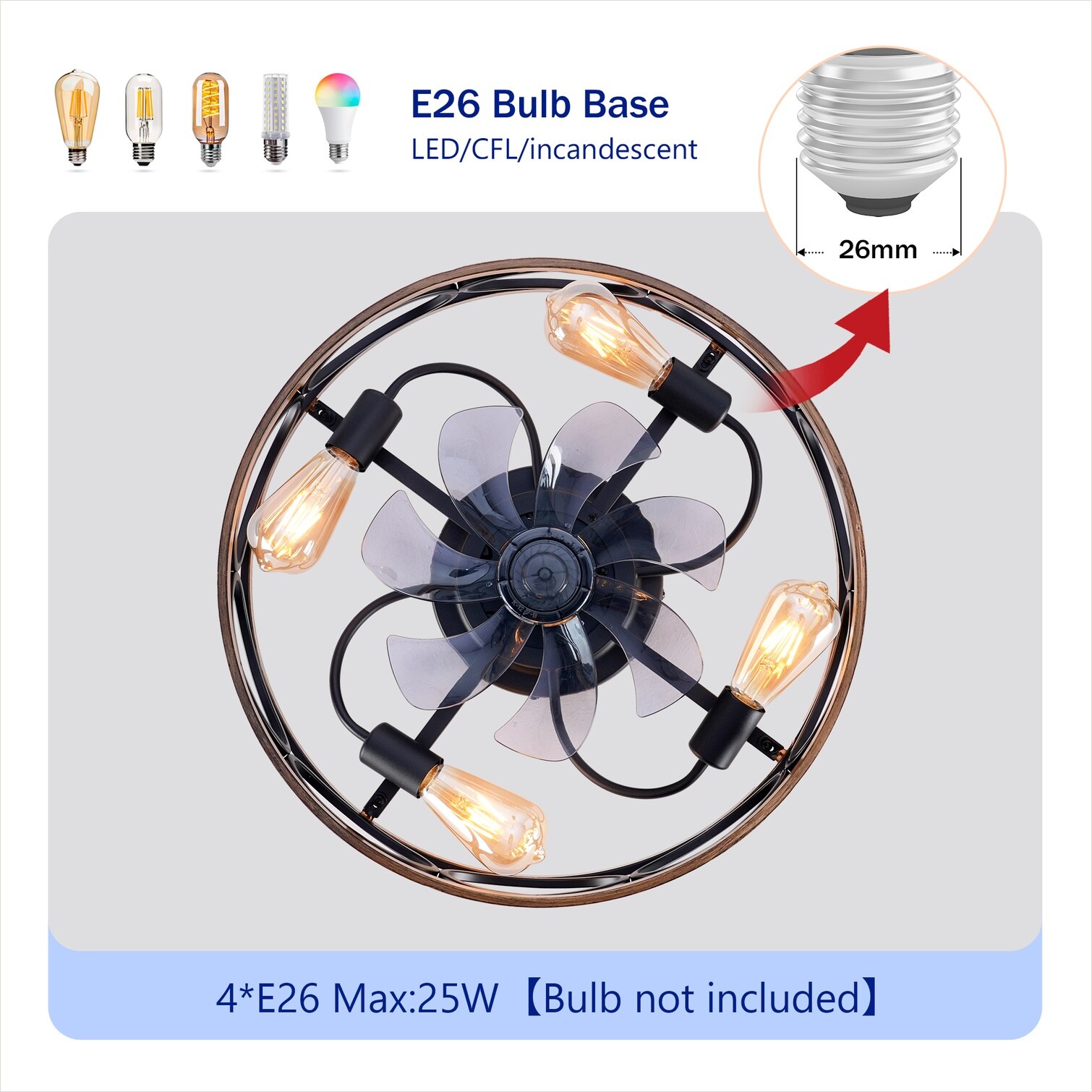 Watnature 17QBMI14WL8Z Ceiling-Fans - View #3