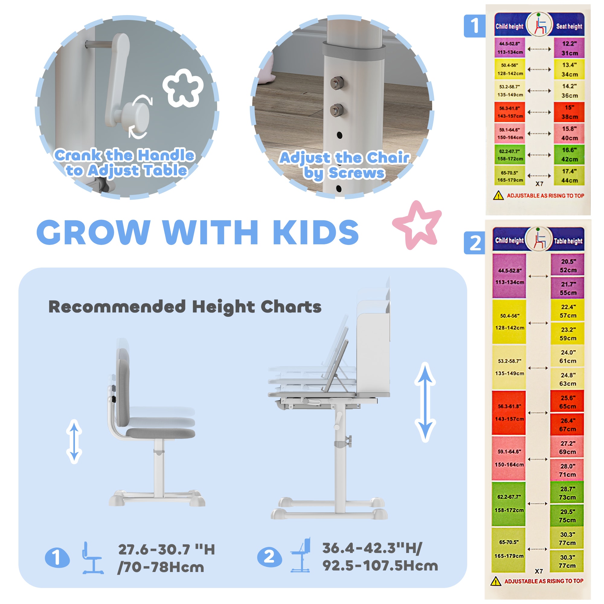 Qaba 312-124V80GY Kids-Play-Tables - View #8