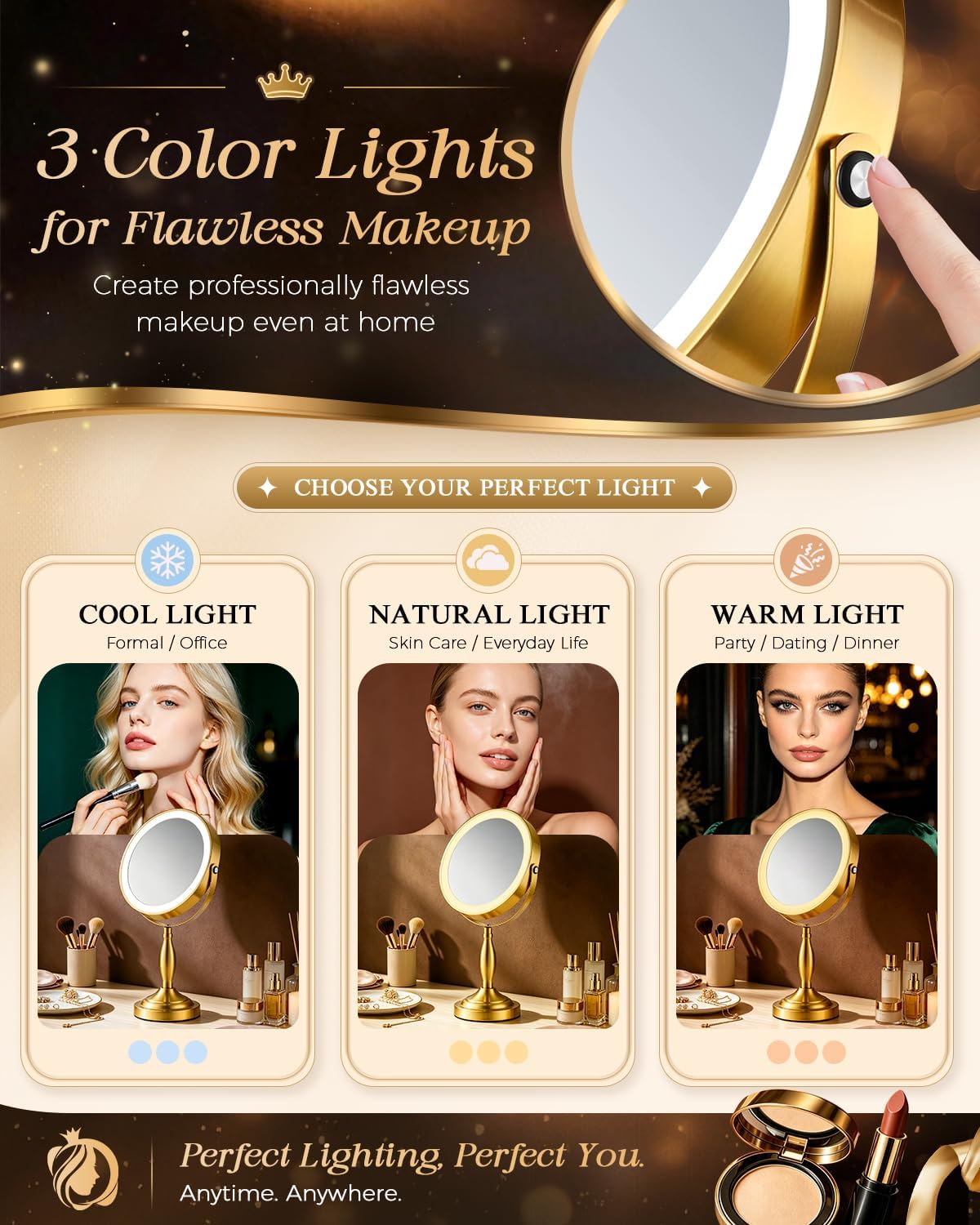 SANFANGIE SANFANGIE-B0H44X4995 Makeup-Mirrors - View #3