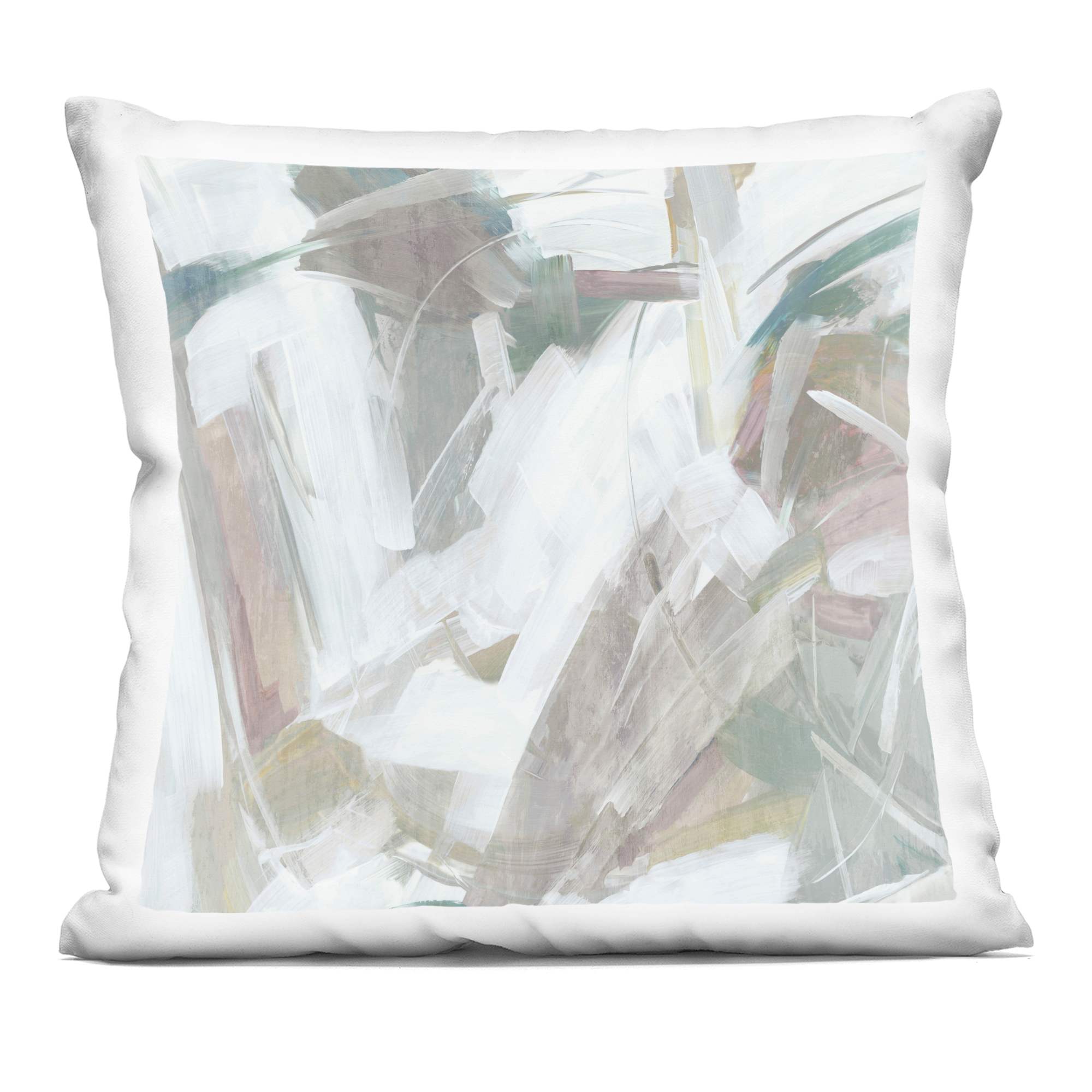 Stupell Industries PLQ-191-SQW-18X18 Abstract Muted Harmony Decorative Printed Throw Pillow design by Hannah Dawson 18 x 18