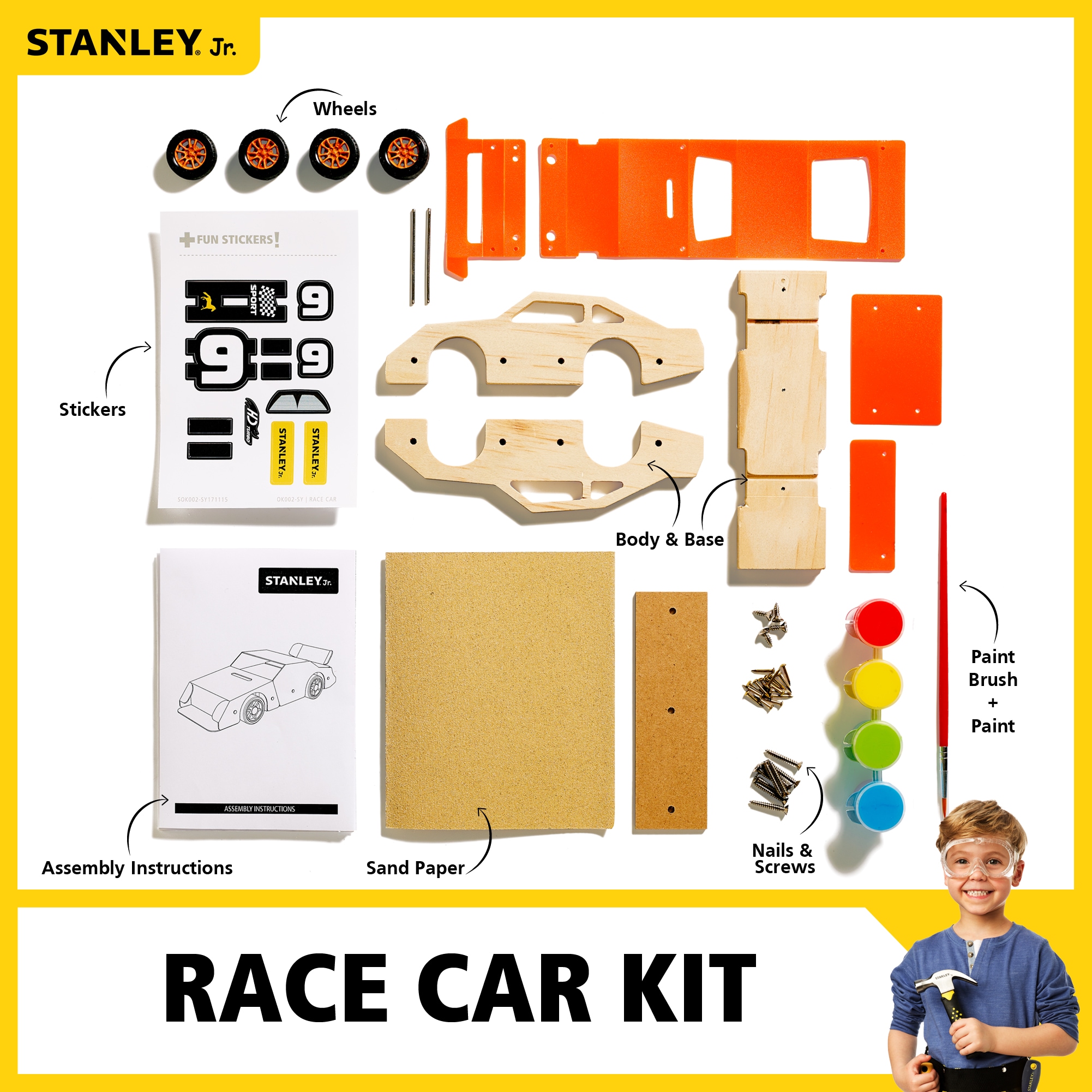 Stanley Jr. OLOK002-SY Kids-Woodworking-Project-Kits - View #3