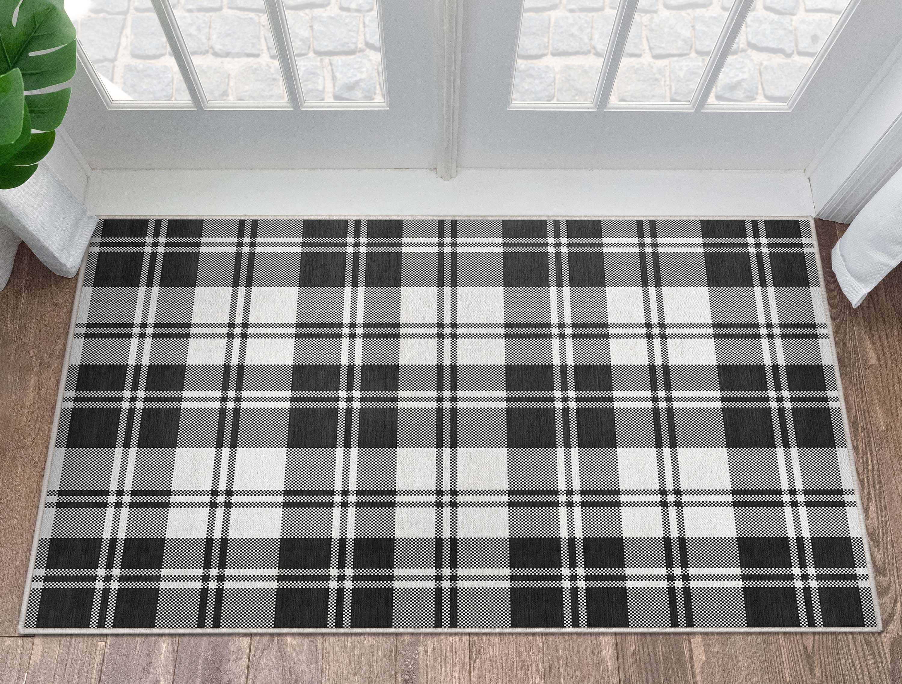 Well Woven W-PLD-01A-4 Apollo 3 x 5 (ft) Flatweave Polyester Black Rectangular Indoor Geometric Mid-Century Modern Area rug