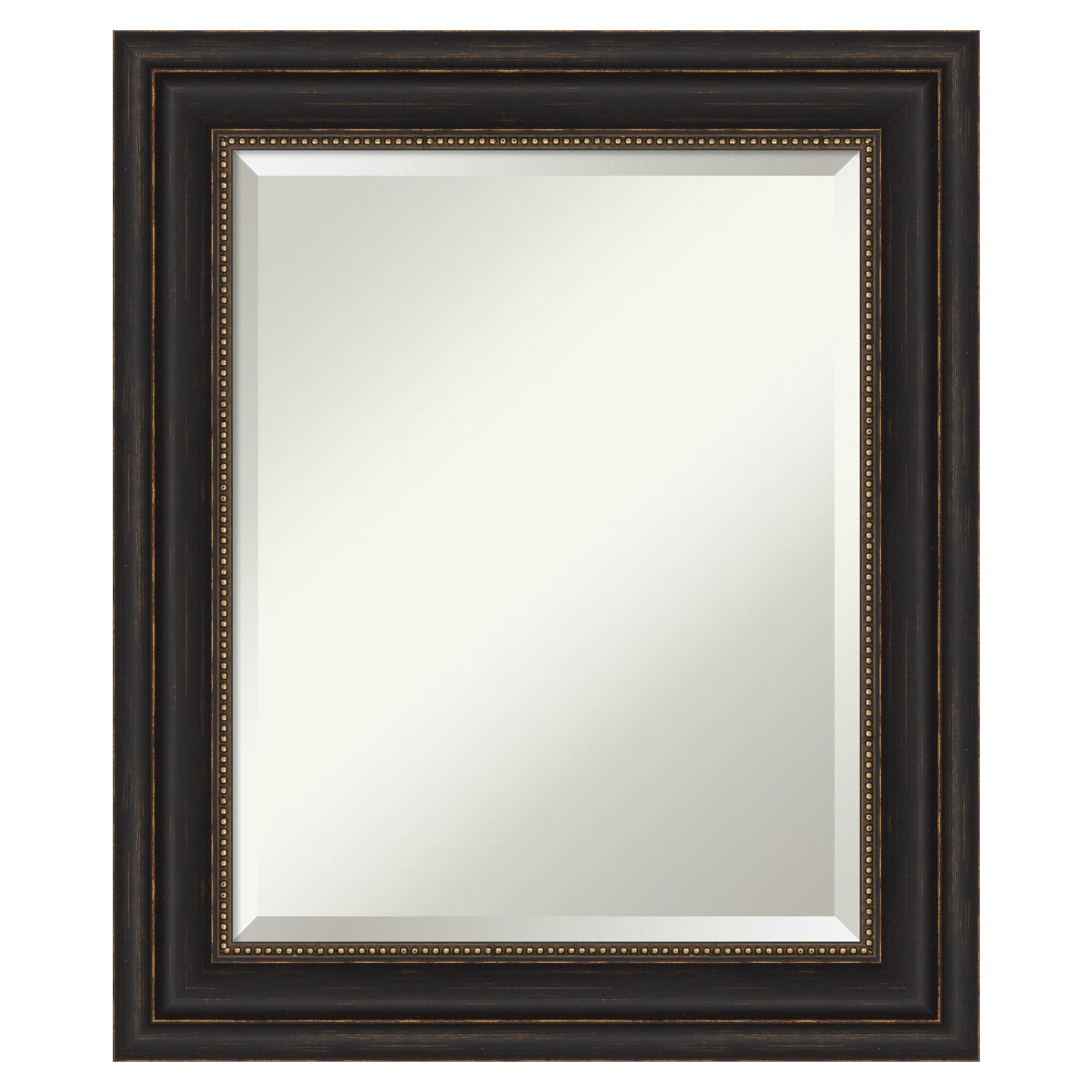 Bronze Beveled Rectangular Wall Mirror with Polystyrene Frame