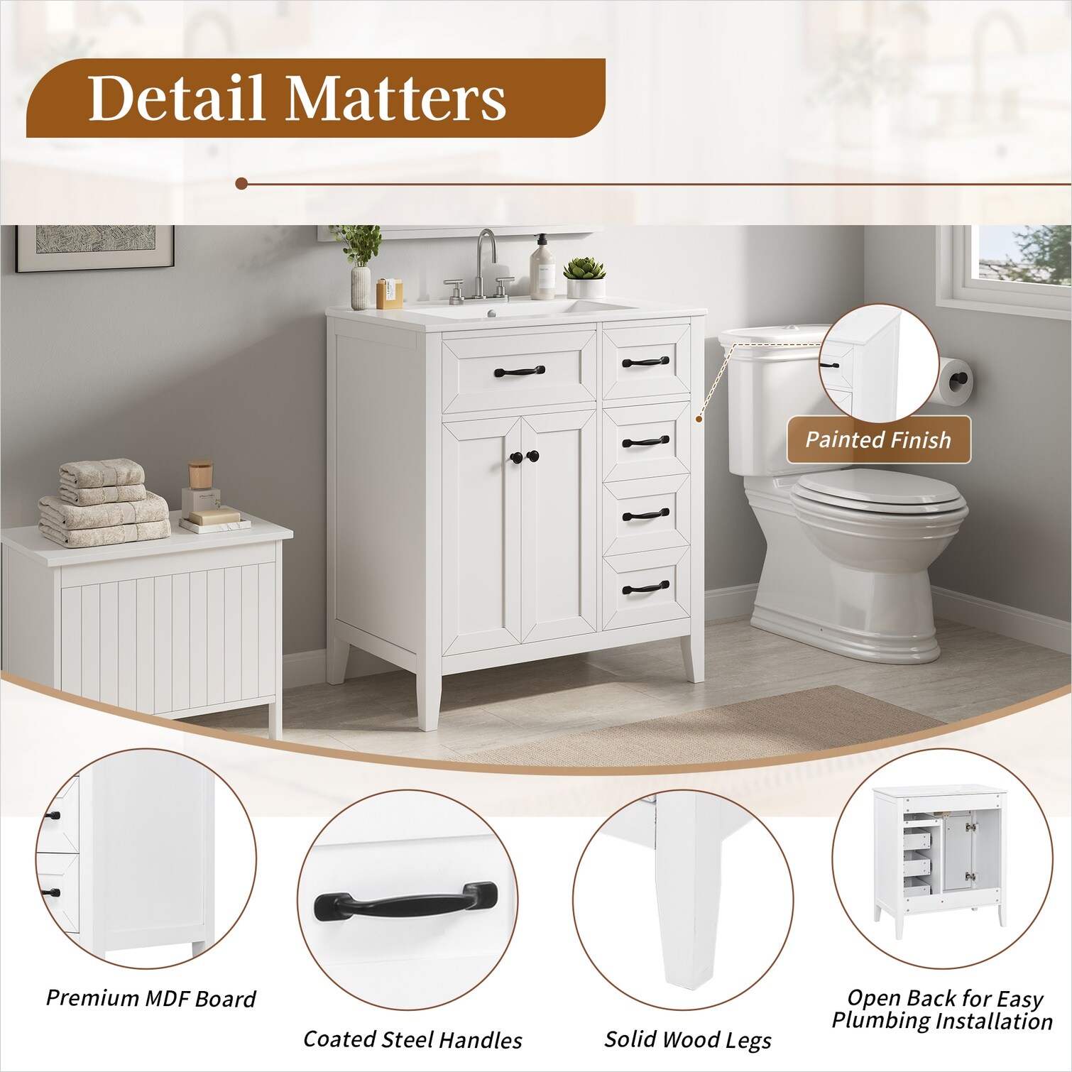 SunJet NLHU3W2PBDIW Bath-Vanity-Combo - View #10