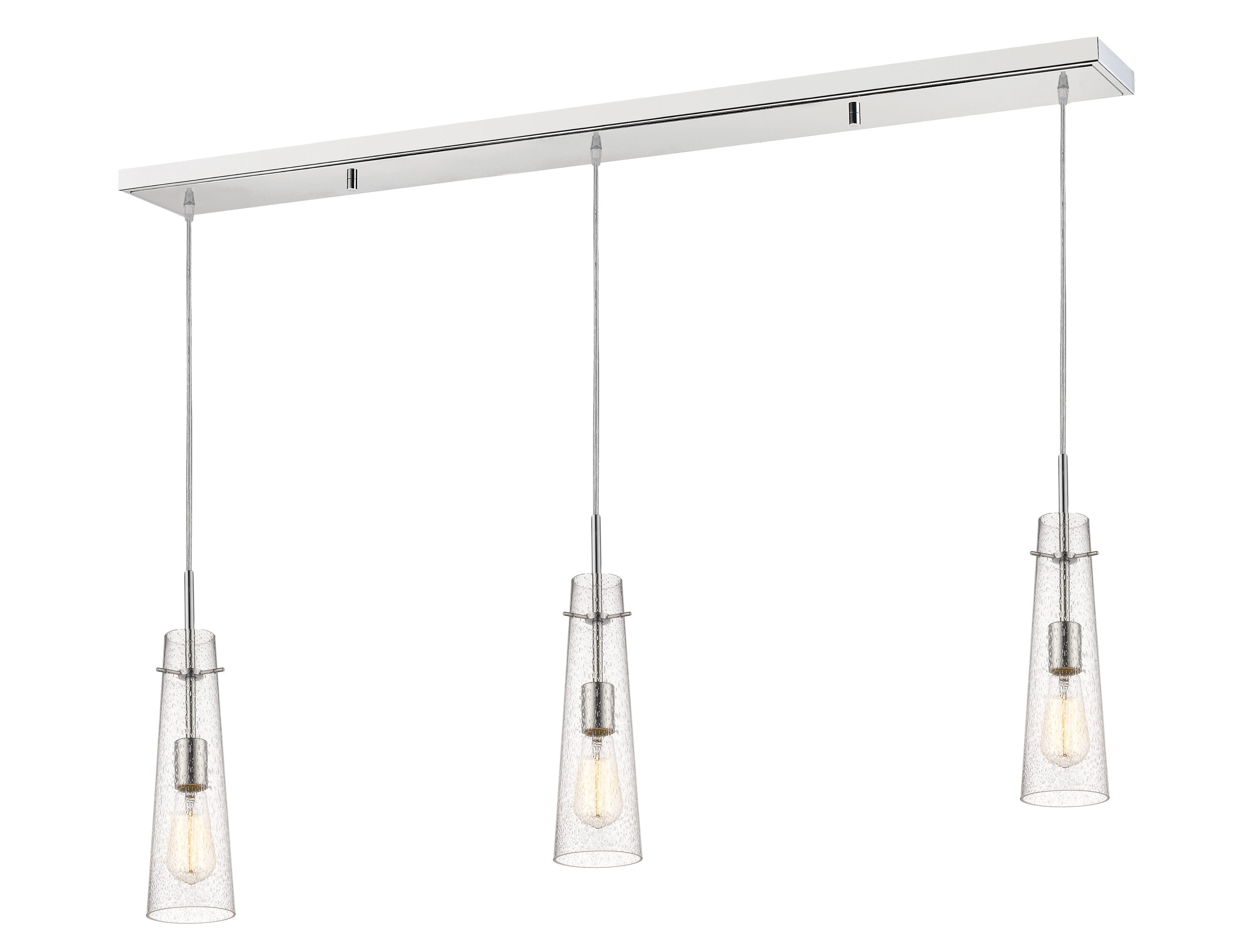 Z-Lite 188MP-3CH Monte Chrome Incandescent Medium Base (e-26) Pool Table Lighting