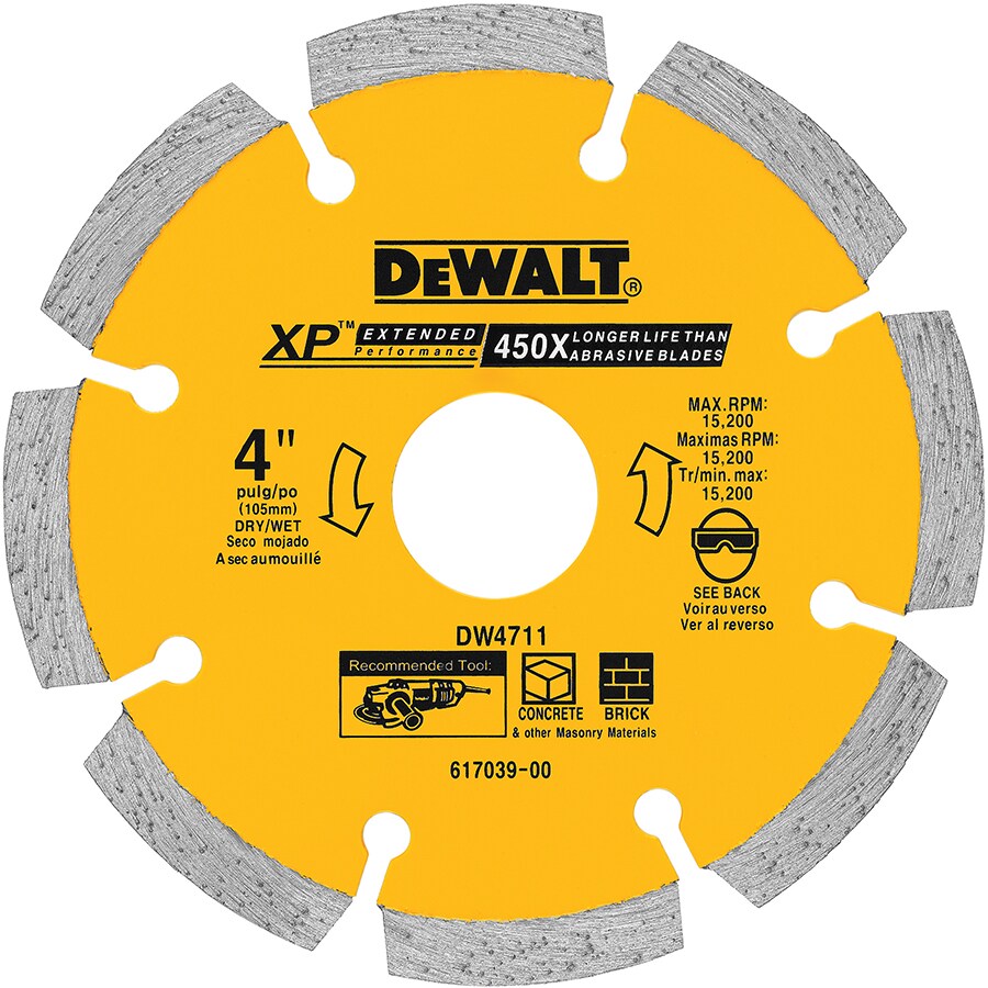 DEWALT DW4711 XP Extended Performance 4-in Diamond Cut-off Wheel