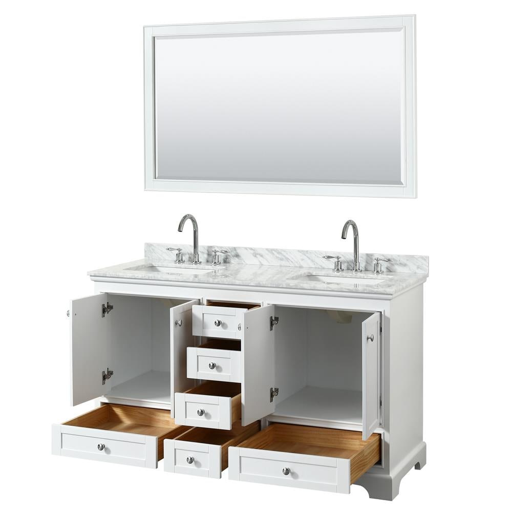 Wyndham Collection WCS202060DWHCMUNSM58 Bath-Vanity-Combo - View #2