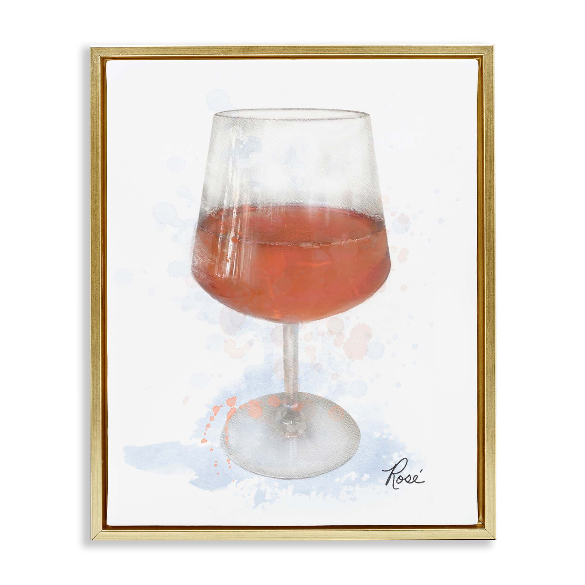 Stupell Industries BS-513-FFG-24X30 Modern Rosé in Glass Floating Frame design by Matthew Piotrowicz