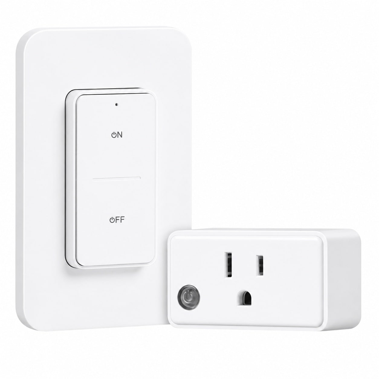 Misopily Remote Control Outlet Wireless Wall Switch 200FT Long Range RF Remote Light Switch Mini Electrical Outlet Plug 15A 1875W for Lamps #LMS0811M039