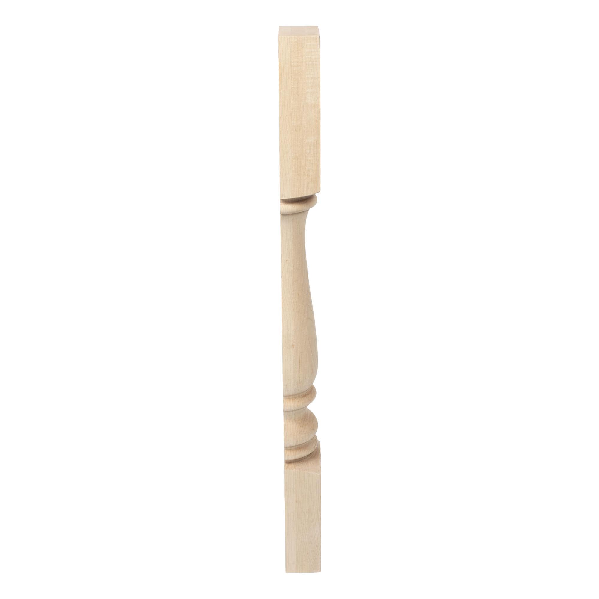 Natural Hard Maple Half Round Kitchen Island Leg
