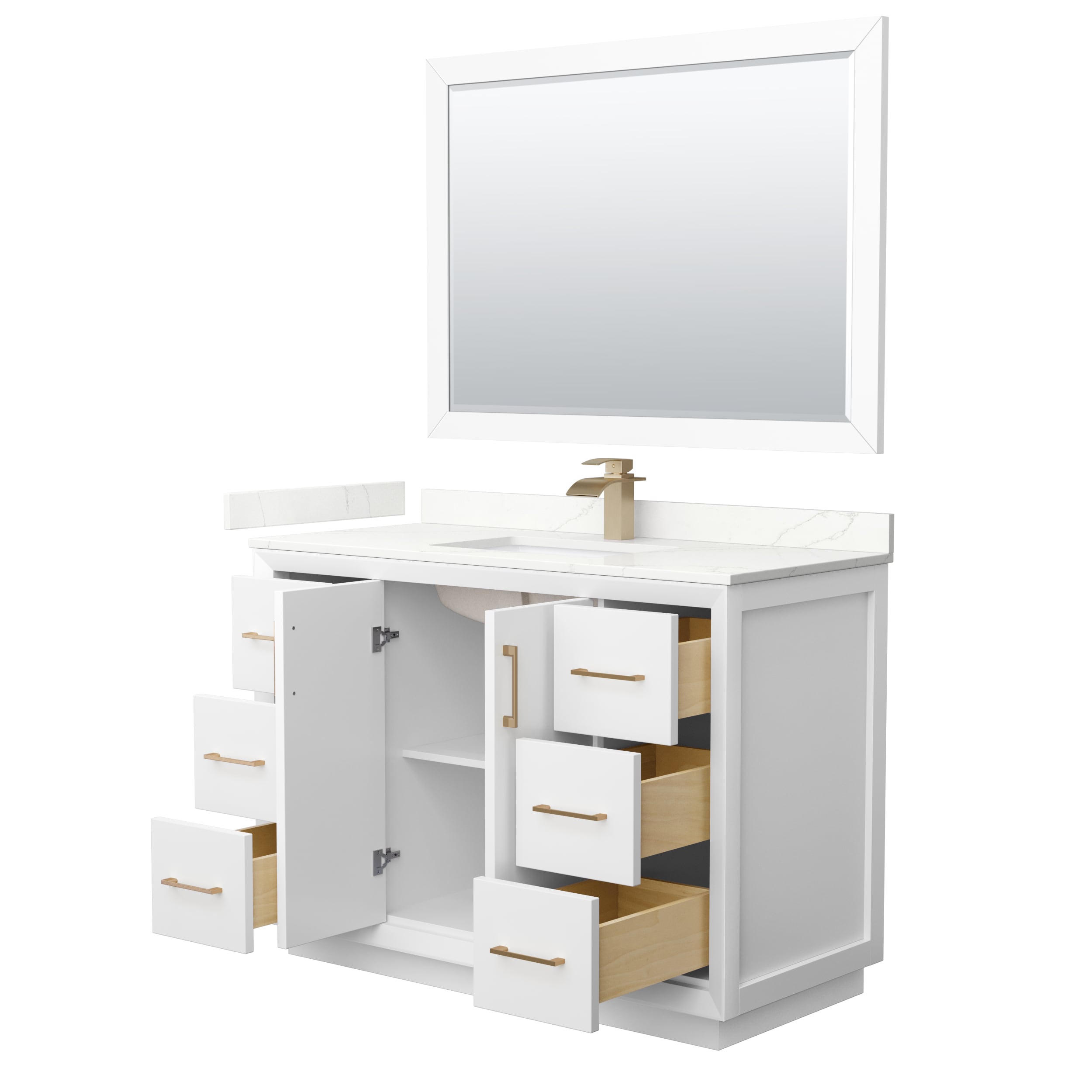 Wyndham Collection WCF414148SWZGTUNSM46 Bath-Vanity-Combo - View #2