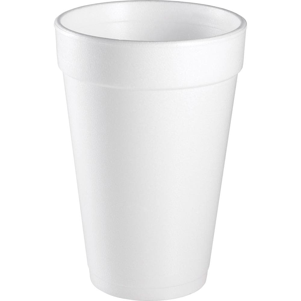 Foam White Disposable Hot cup 10 oz Pk1000 DART 10J10 