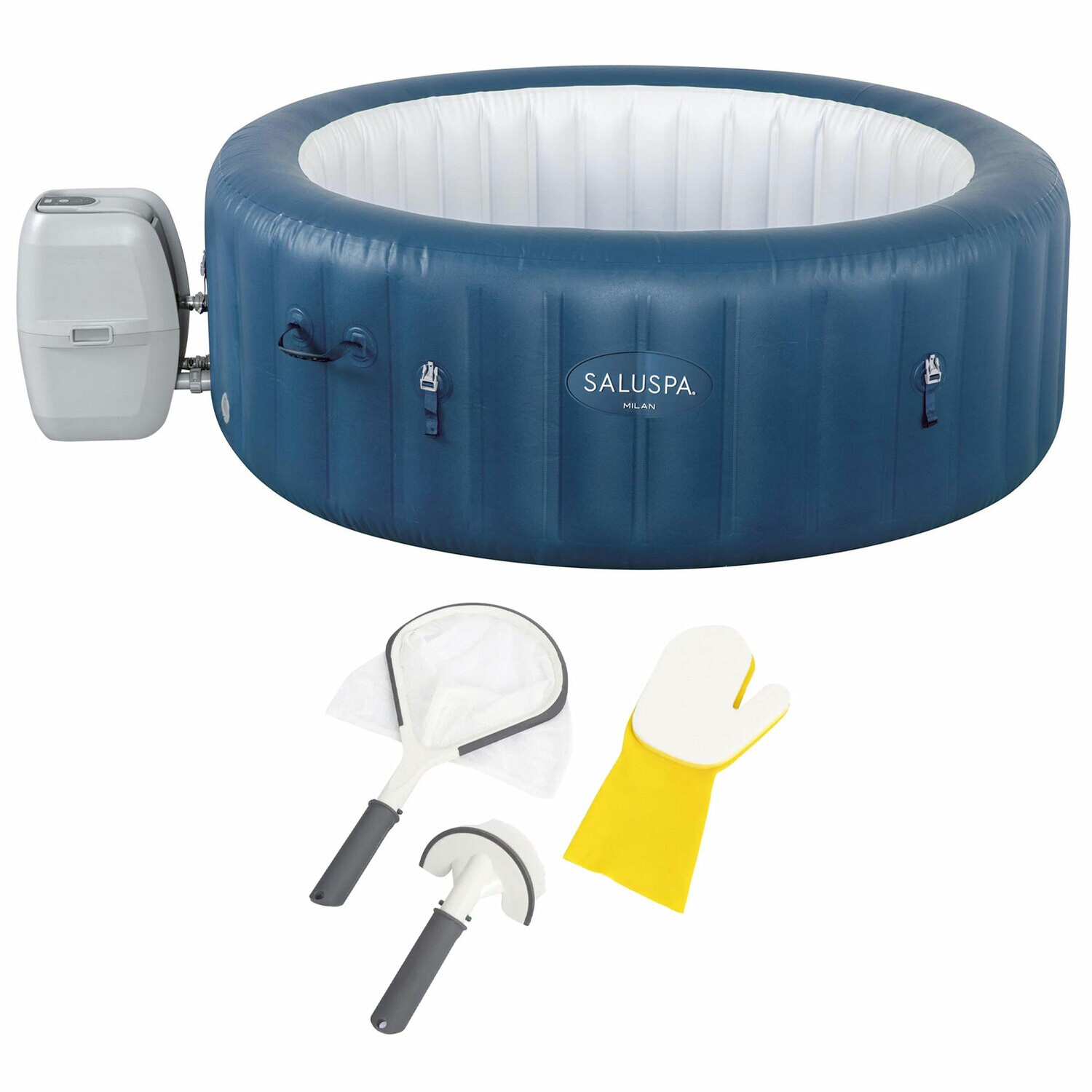 Bestway 319217 77-in x 28-in 6-Person Inflatable Round Hot Tub