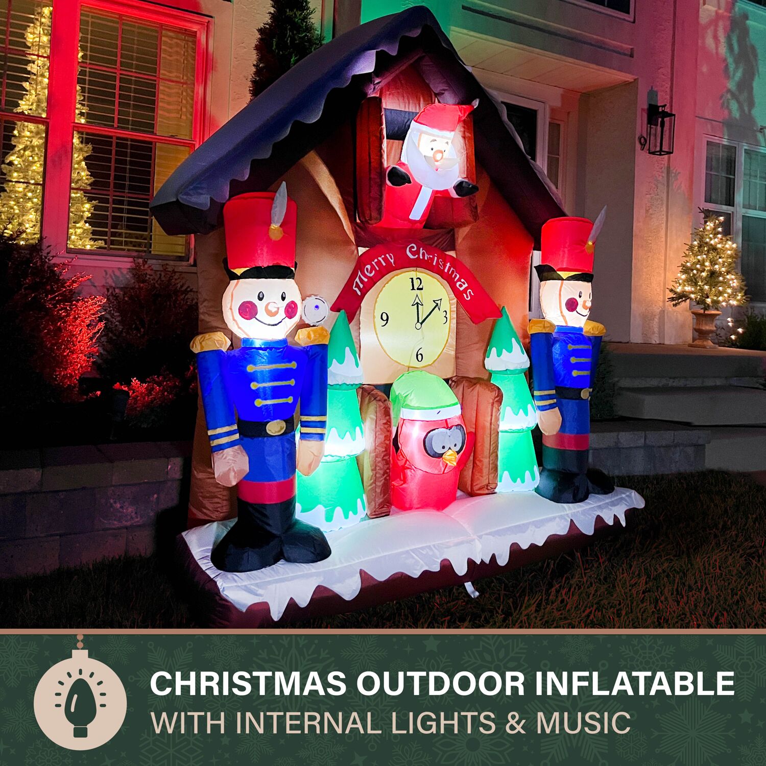 Fraser Hill Farm FHFSNTACCLK061-L Christmas-Inflatables - View #4