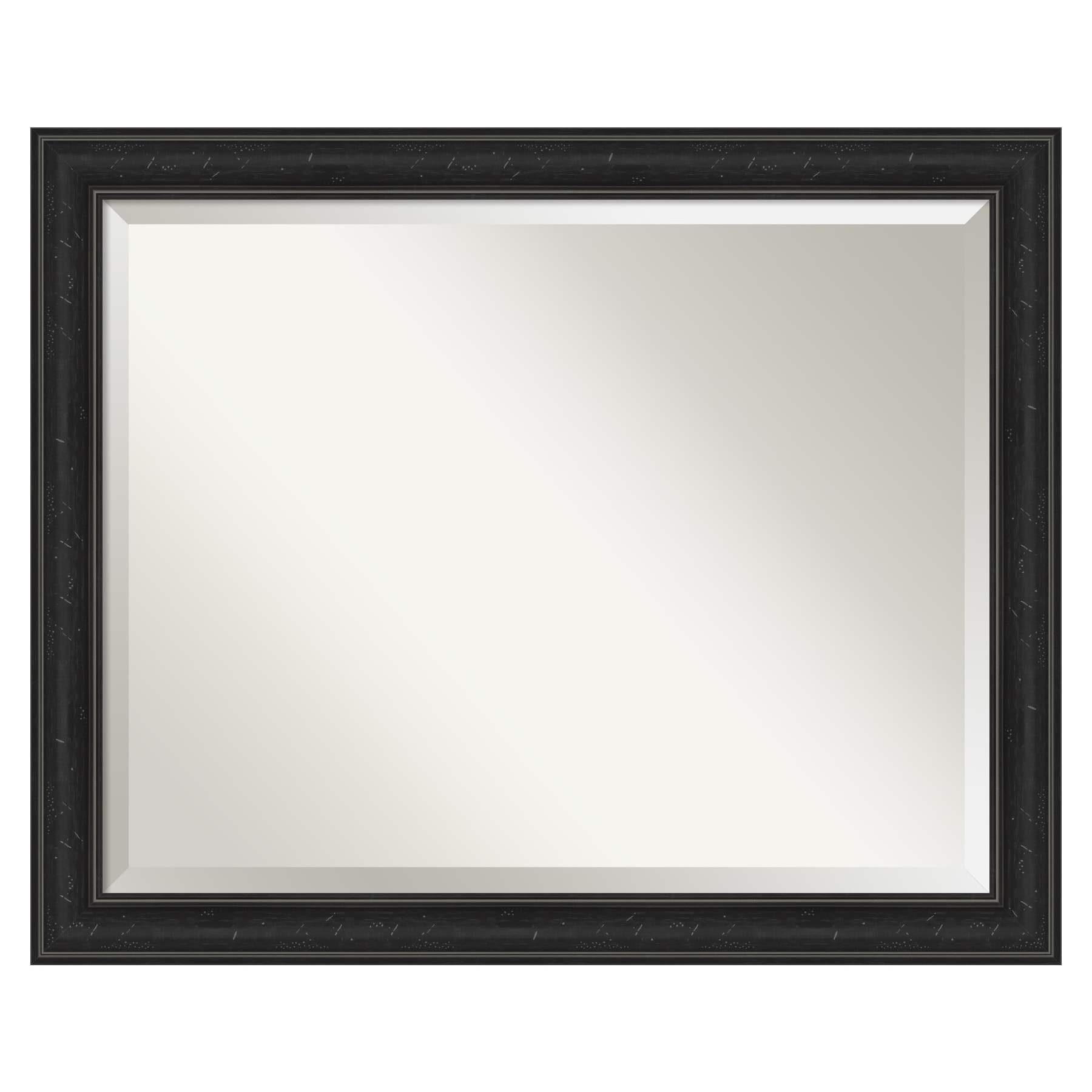Shipwreck Black Narrow 32" x 26" Beveled Vanity Wall Mirror