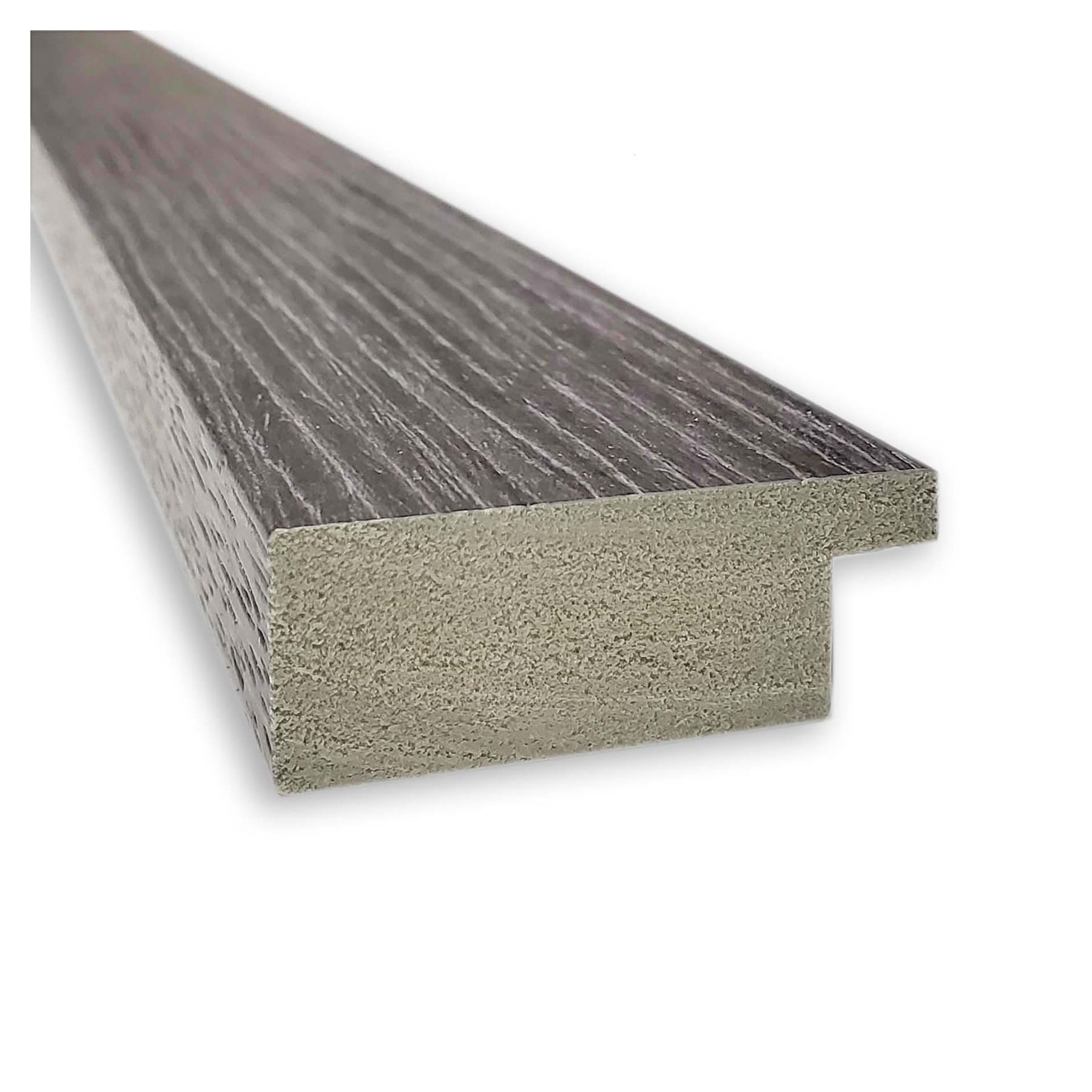 Pinstripe Plank Grey 43" x 33" Beveled Vanity Wall Mirror
