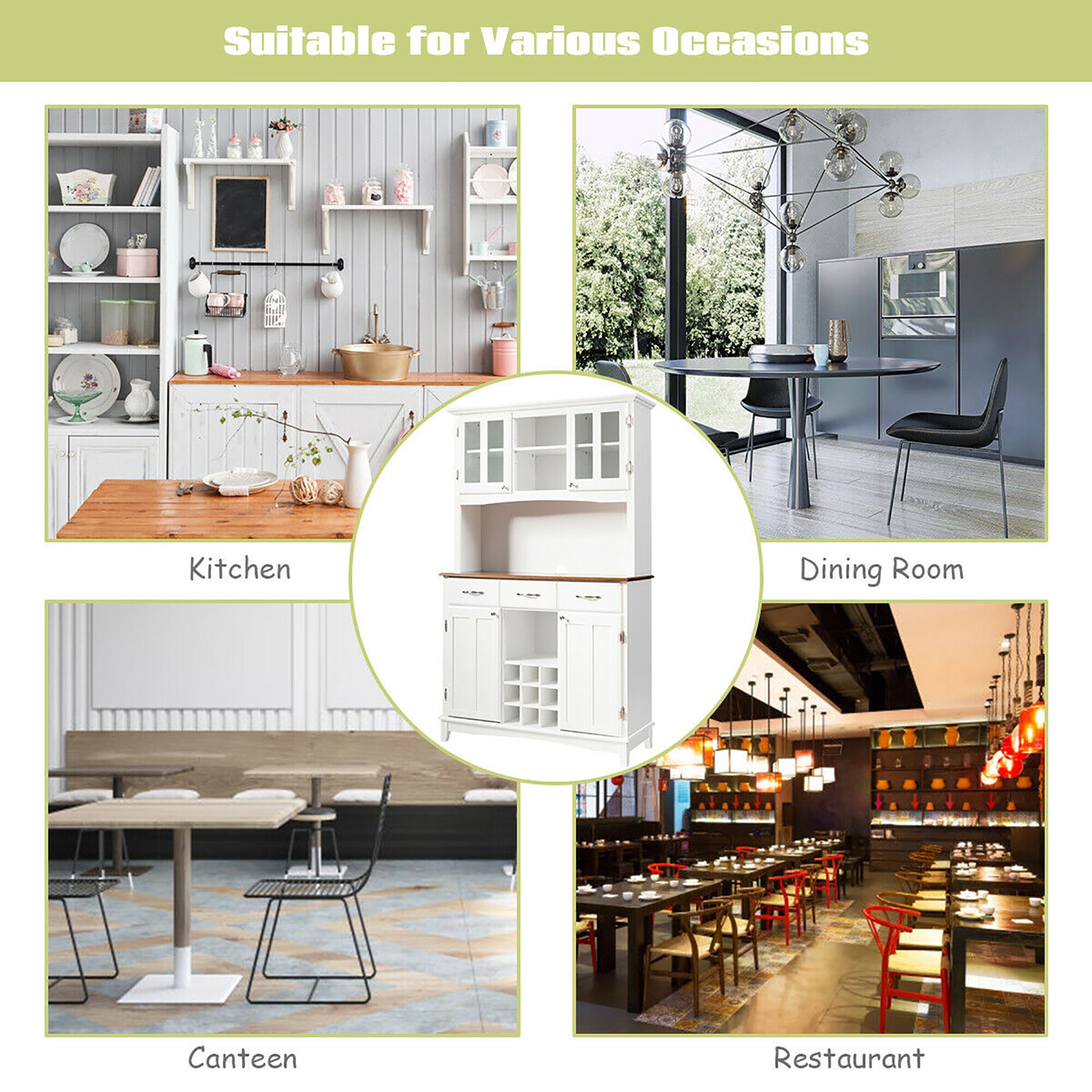Costway HW64504+ Dining-Kitchen-Storarge - View #9