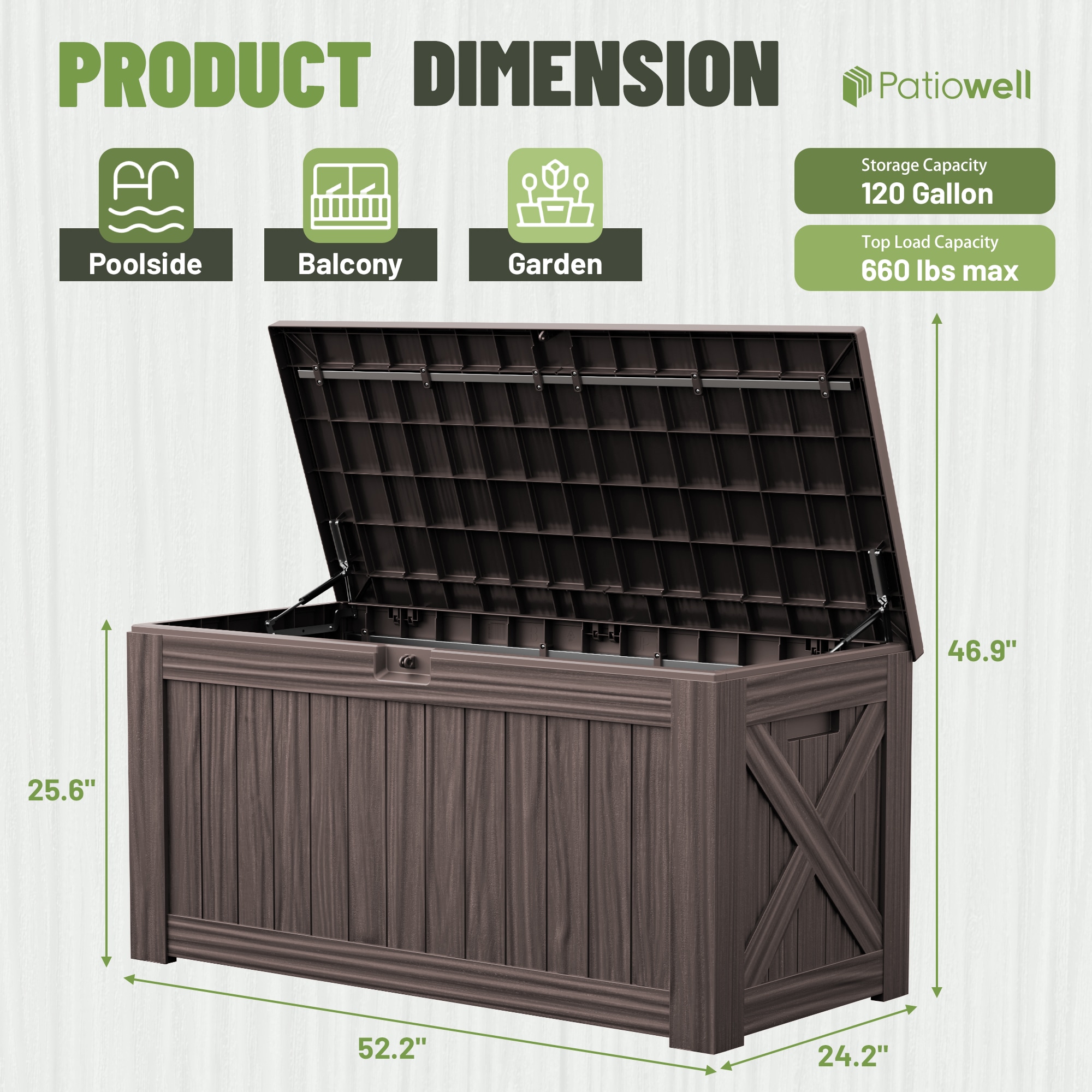 Patiowell WES-PSB24-0432A-8 Deck-Boxes - View #4