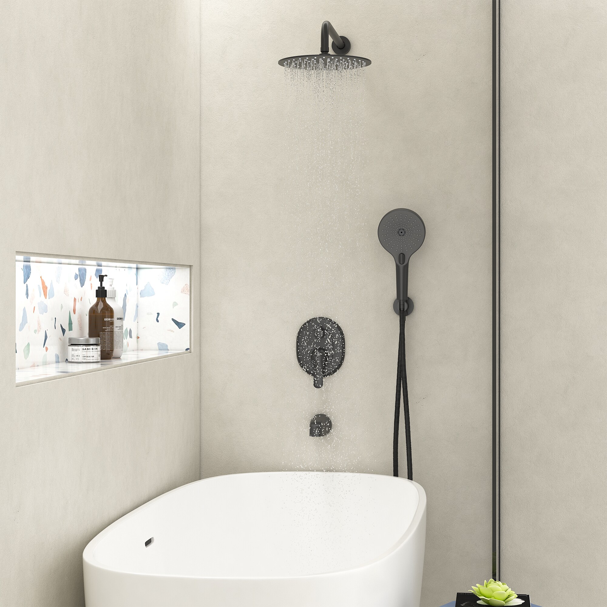 CASAINC CS12B-12MB Showerhead-Bar-Panels - View #2
