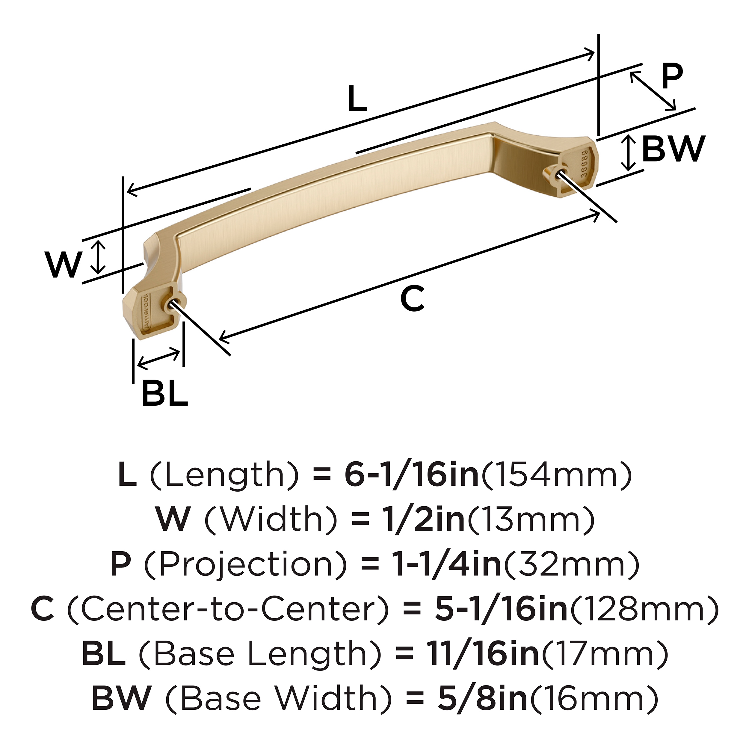 Amerock BP36689BBZ Cabinet-Pulls - View #4