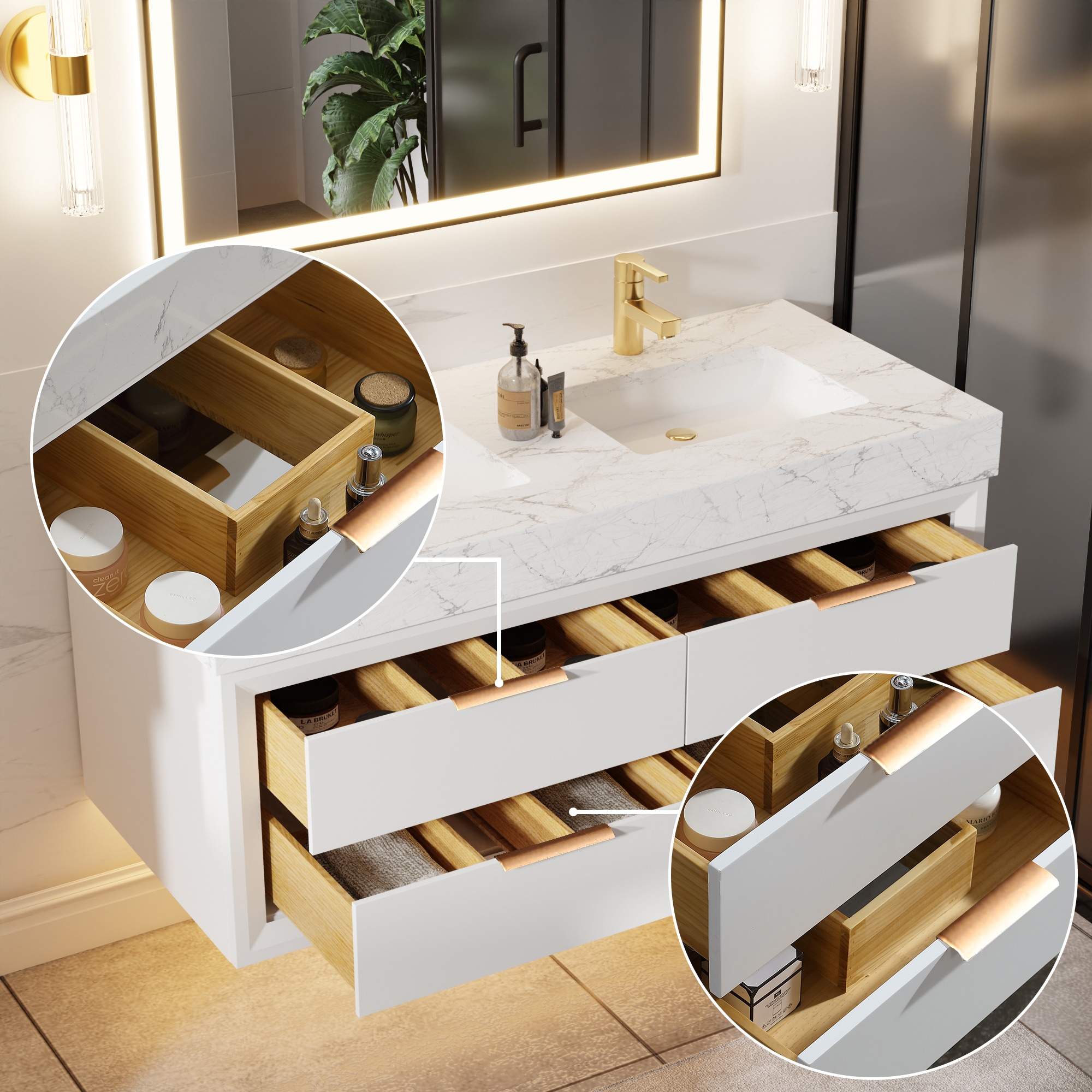 ExBrite XB4821V10DWH Bath-Vanity-Combo - View #4