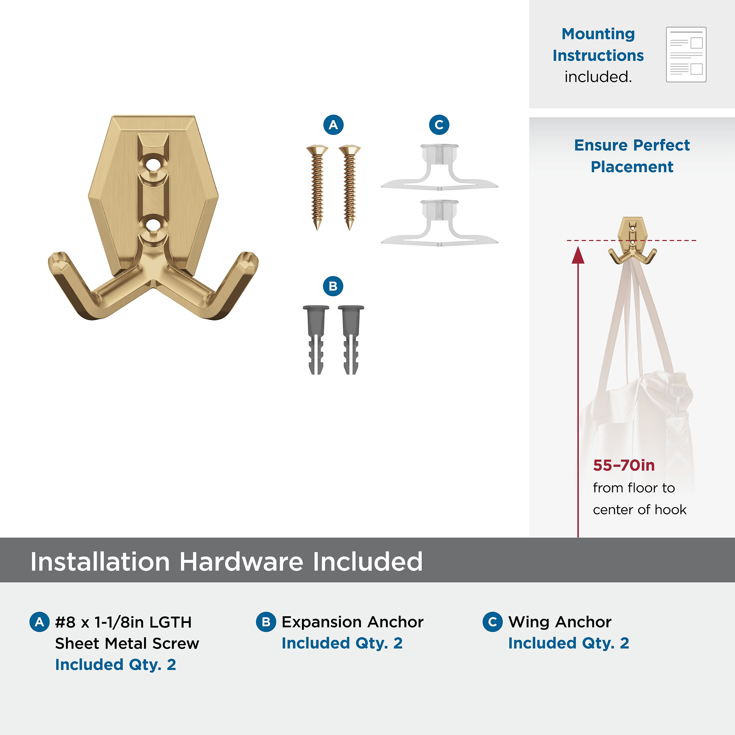 Amerock H37008CZ Decorative-Wall-Hooks - View #8