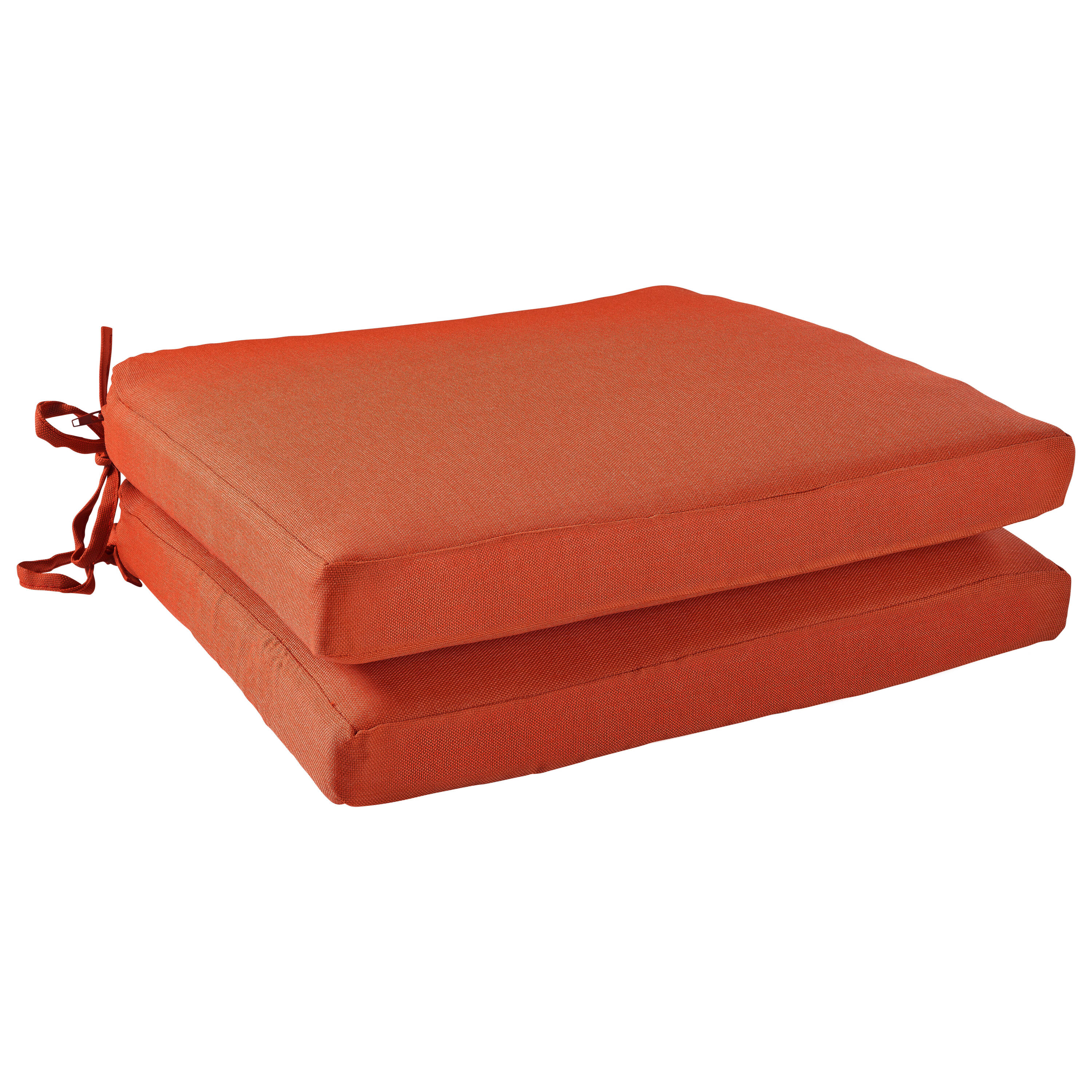 Haven Way 18-in x 18-in 2-Piece Coral Patio Chair Cushion at Lowes.com