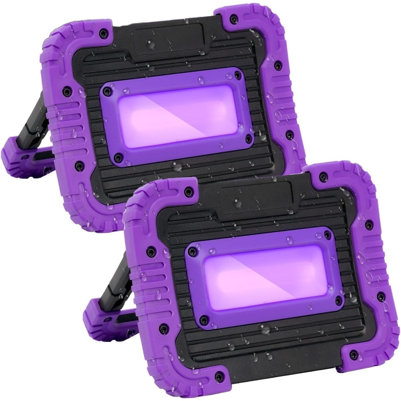 Pacrigo -  Cordless 395nm Ultraviolet Flood Light - Rechargeable Battery Powered Black Light for ...