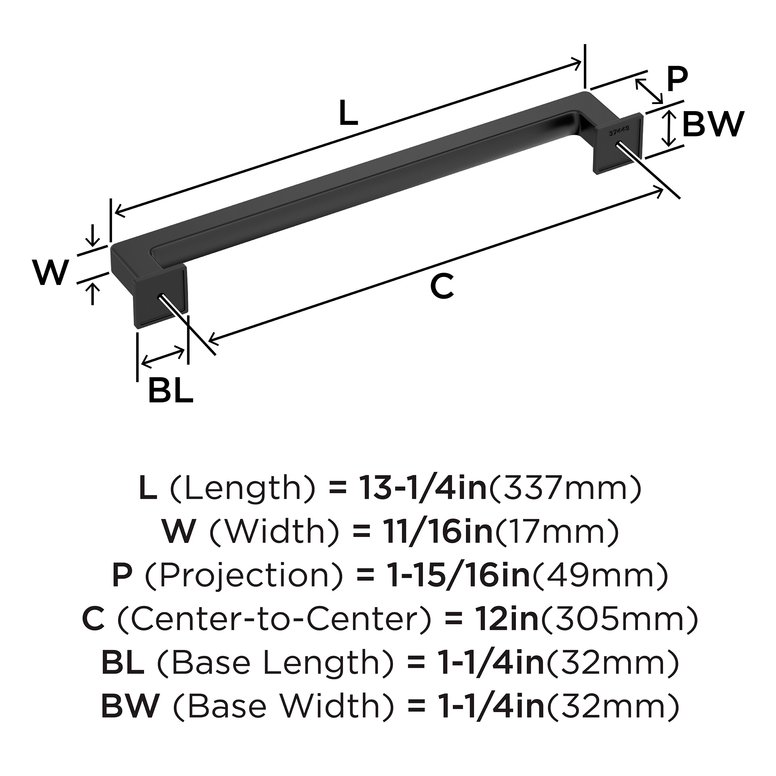 Amerock BP37449MB Cabinet-Pulls - View #4
