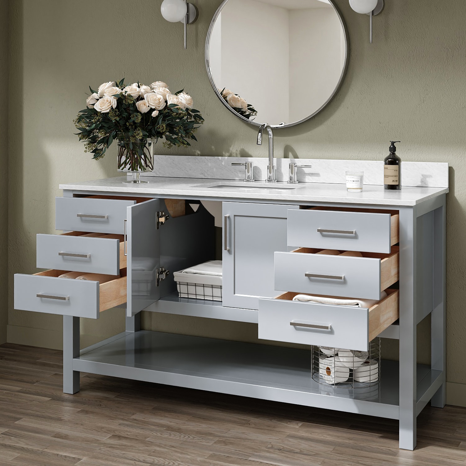 ARIEL S061SCW2RVOGRY Bath-Vanity-Combo - View #2