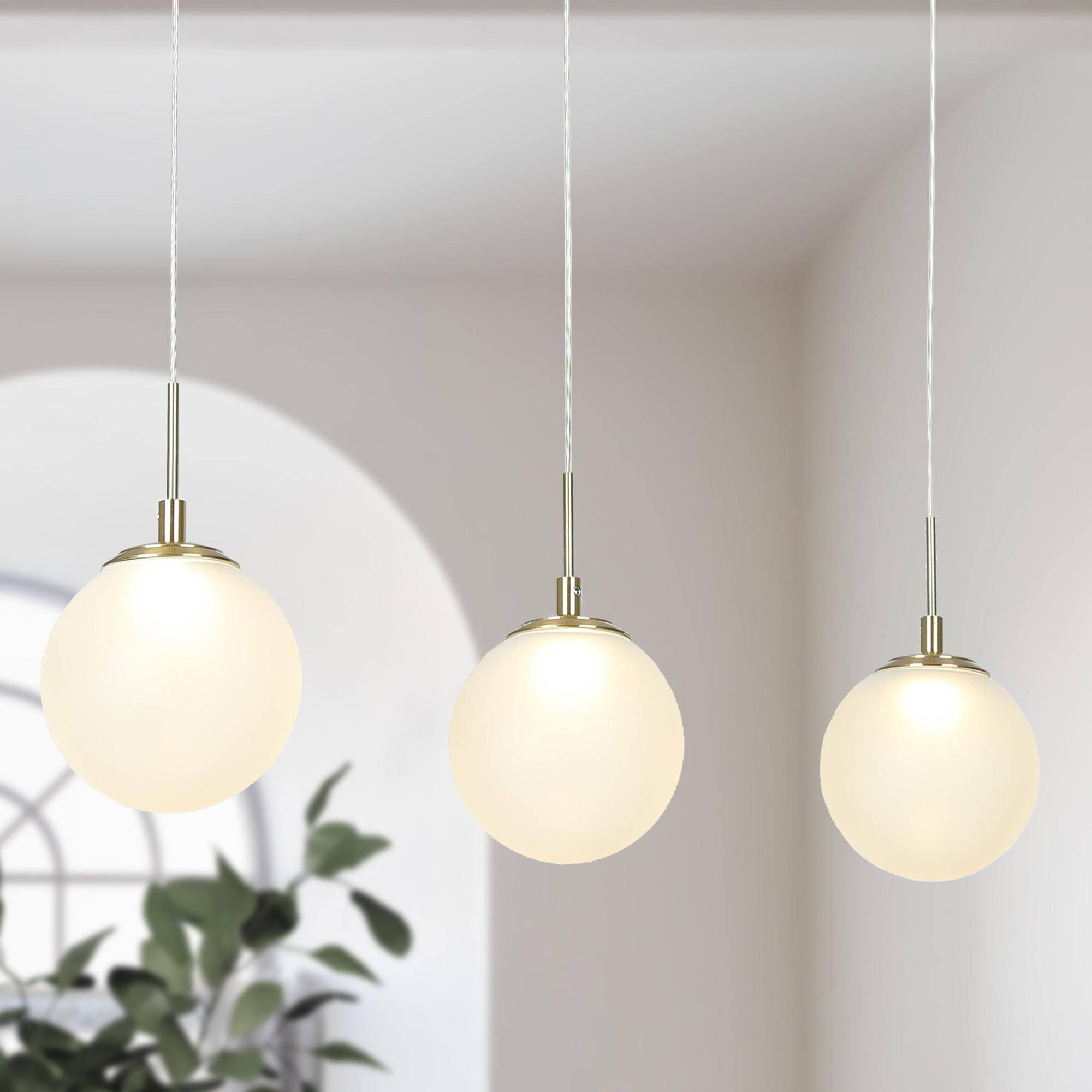 ZEVNI L3V3IZBJW4413SC7 Mordy 3 -Light Polished Brass Transitional Integrated LED For Use in Bedrooms, Dining Rooms, Foyers, Kitchens, Living Rooms Chandelier