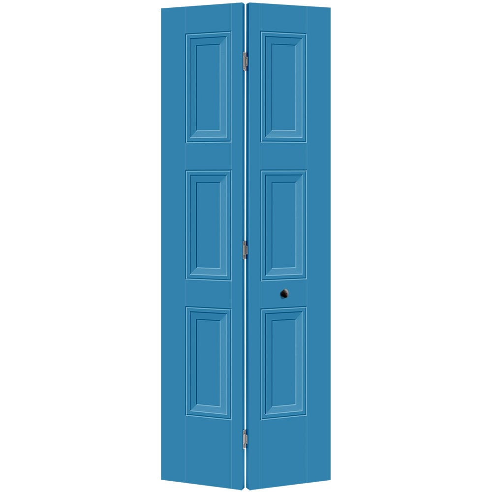 Masonite 1573073 Livingston 30-in x 80-in Blue Heron 3-panel Smooth Hollow core Prefinished Molded composite Closet Bifold Door ( Hardware Included )