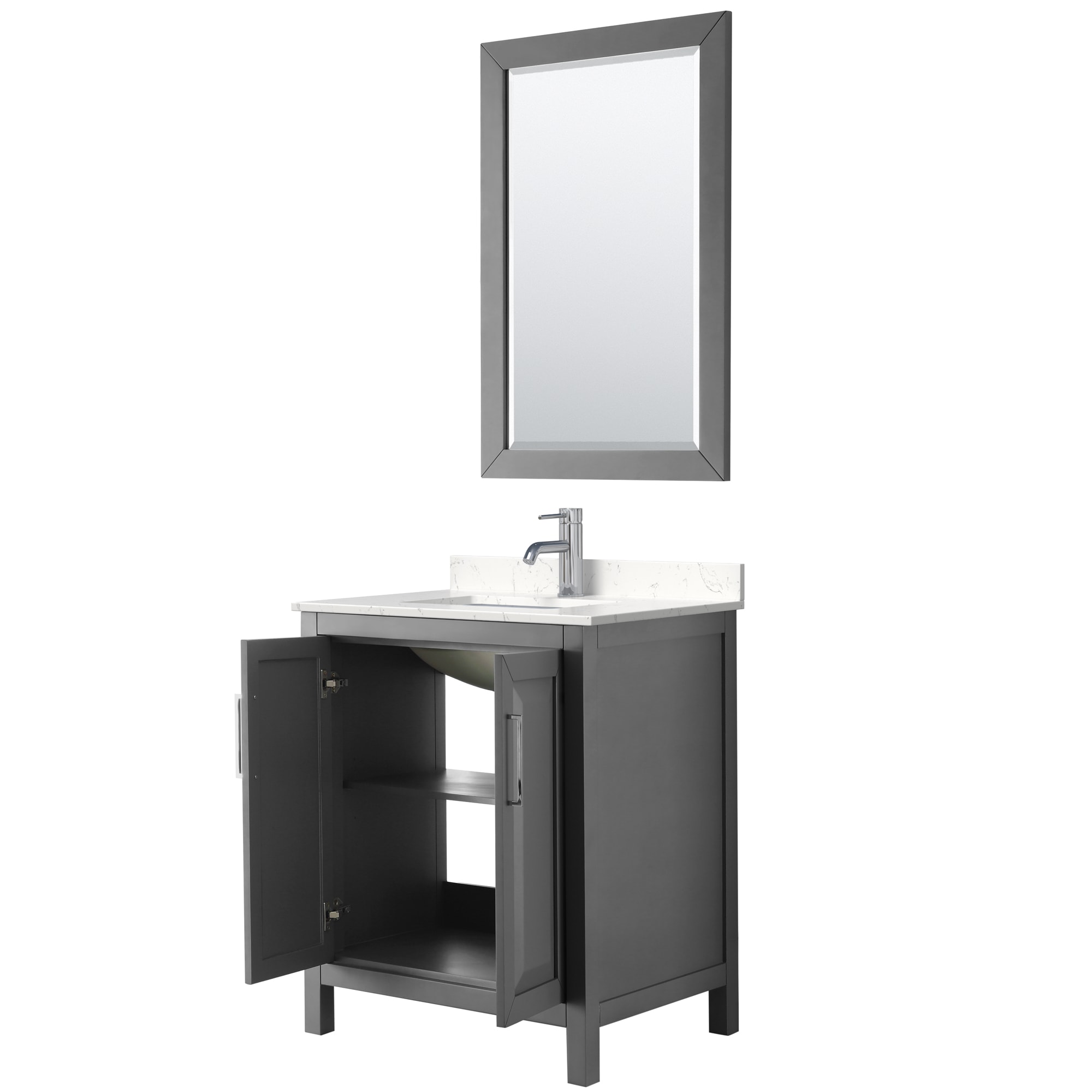 Wyndham Collection WCV252530SKGC2UNSM24 Bath-Vanity-Combo - View #2
