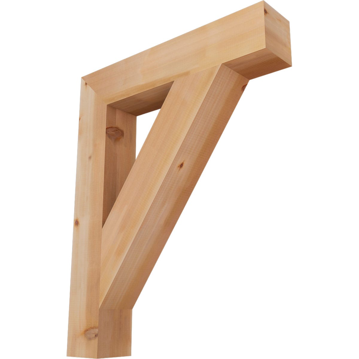 Ekena Millwork BKT06X32X40TRA05SWR Traditional block smooth 5-1/2-in x 32-in x 40-in Western red cedar Brown Wood Standard bracket