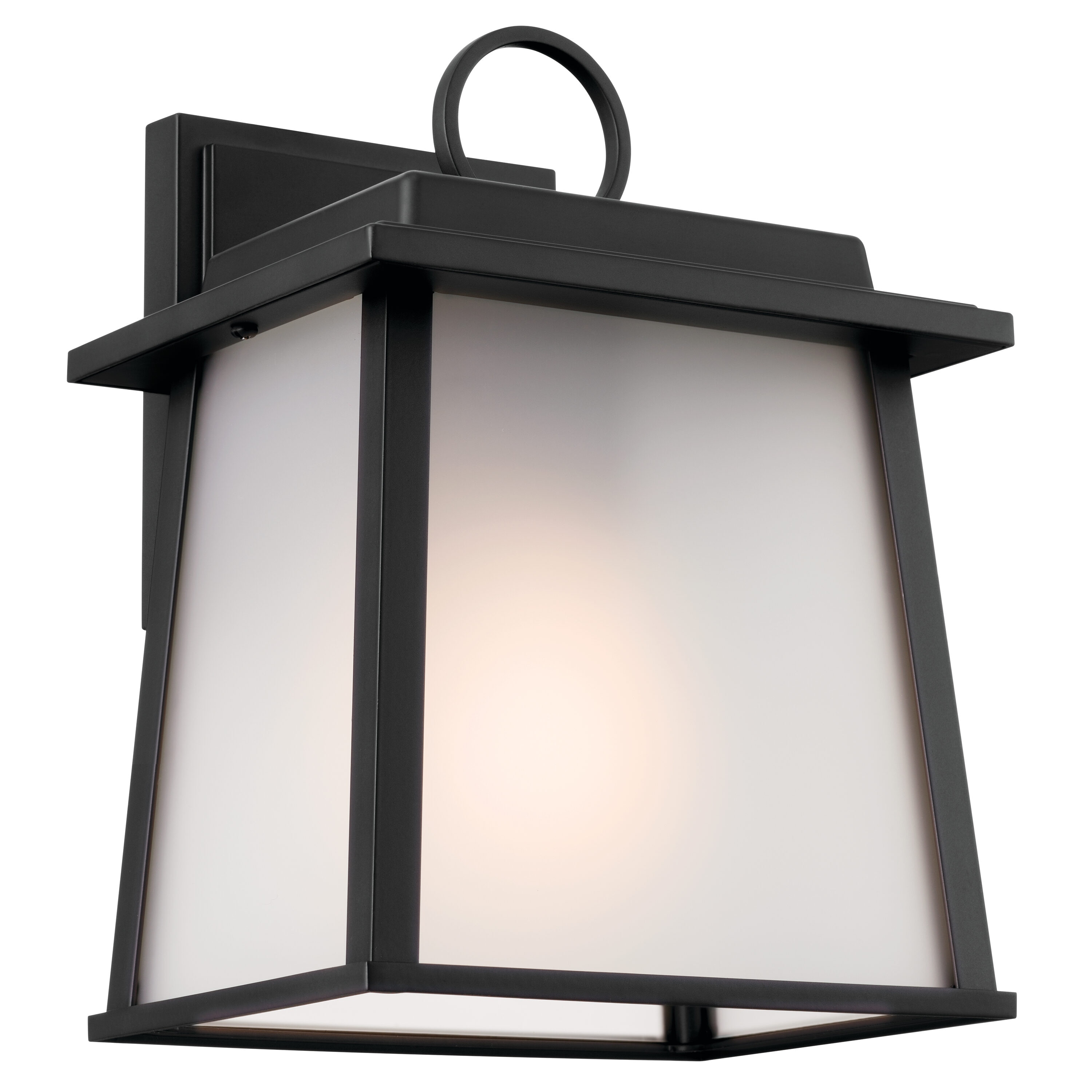 Kichler 59105BK Noward 1 -Light 10.25-in H Black Hardwired Outdoor Wall Light