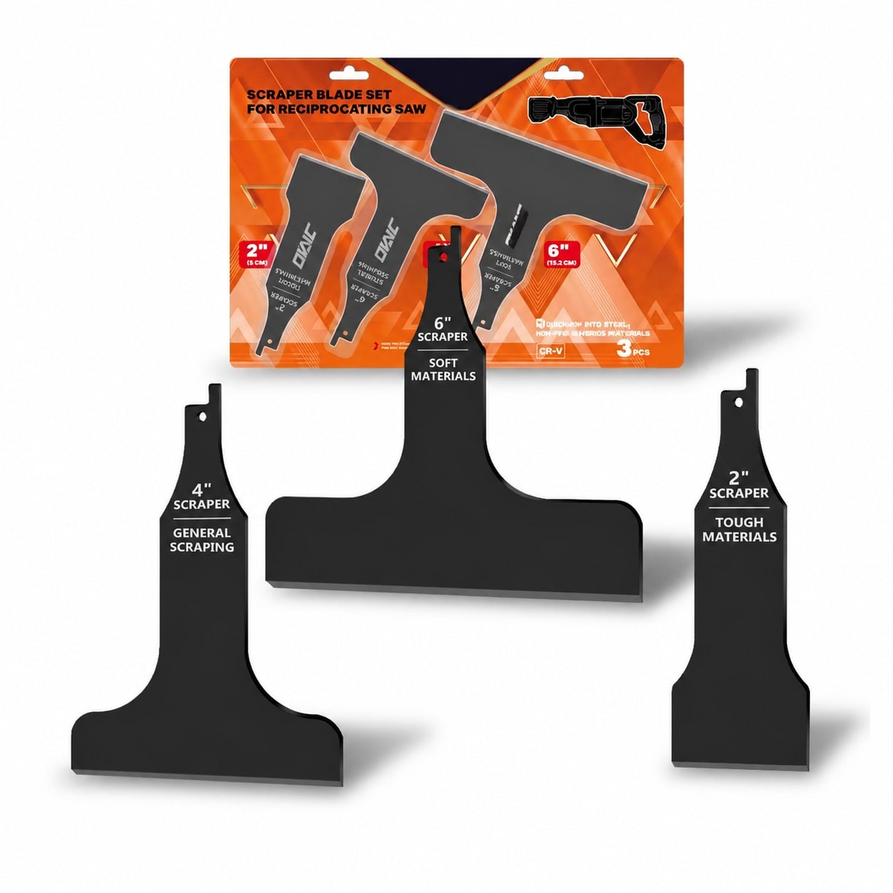 DYRCJ  3 Piece Reciprocating Saw Scraper Blades Set for Surface Scraping Compatible with Bosch Dewalt Makita and More durable home and garden