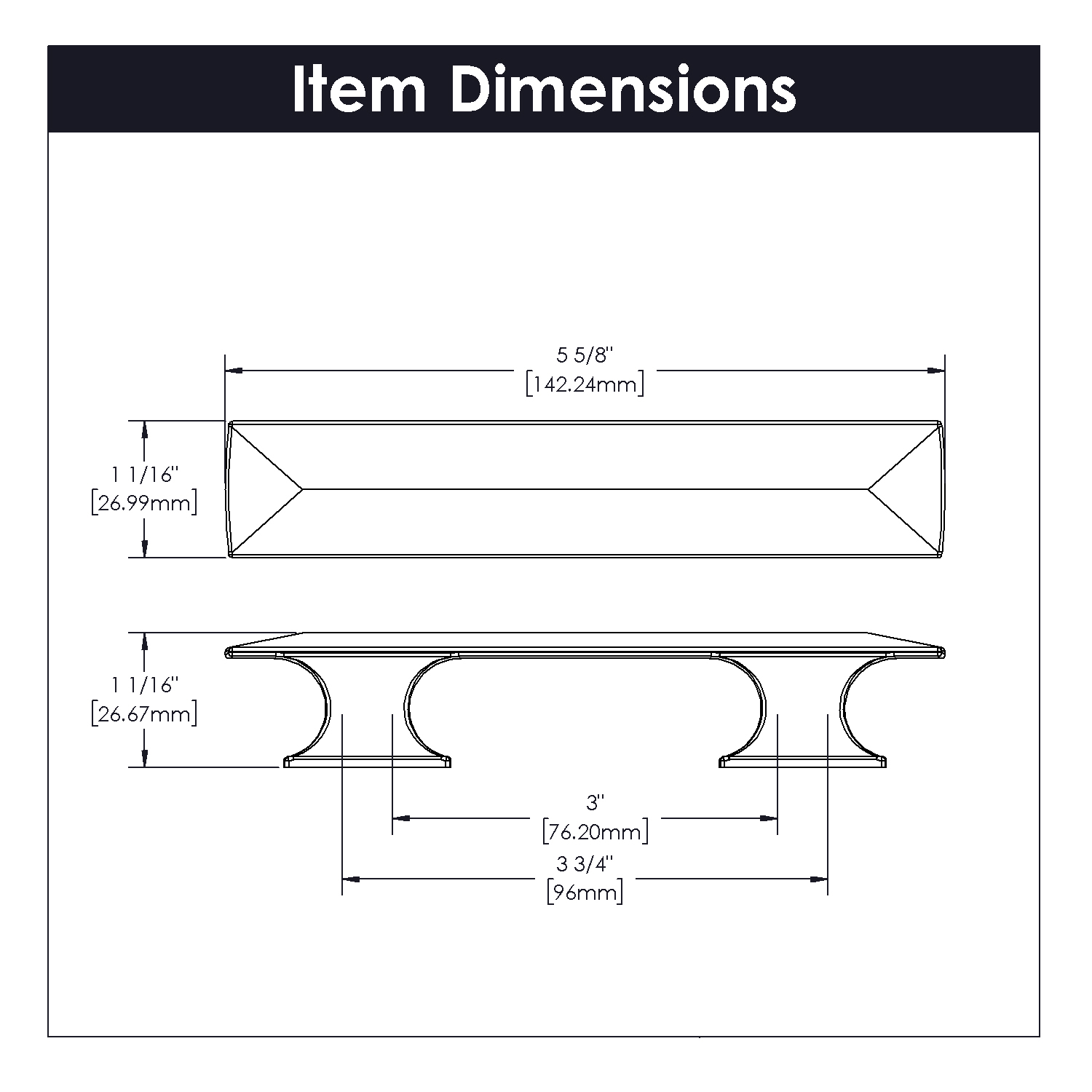 Hickory Hardware P2153-14 Cabinet-Pulls - View #6