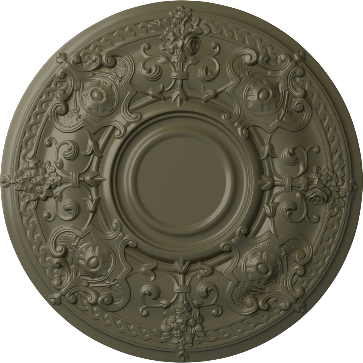 Ekena Millwork CM28OSPTF Oslo 28.125-in W x 28.125-in L Painted Turtle Polyurethane Ceiling Medallion