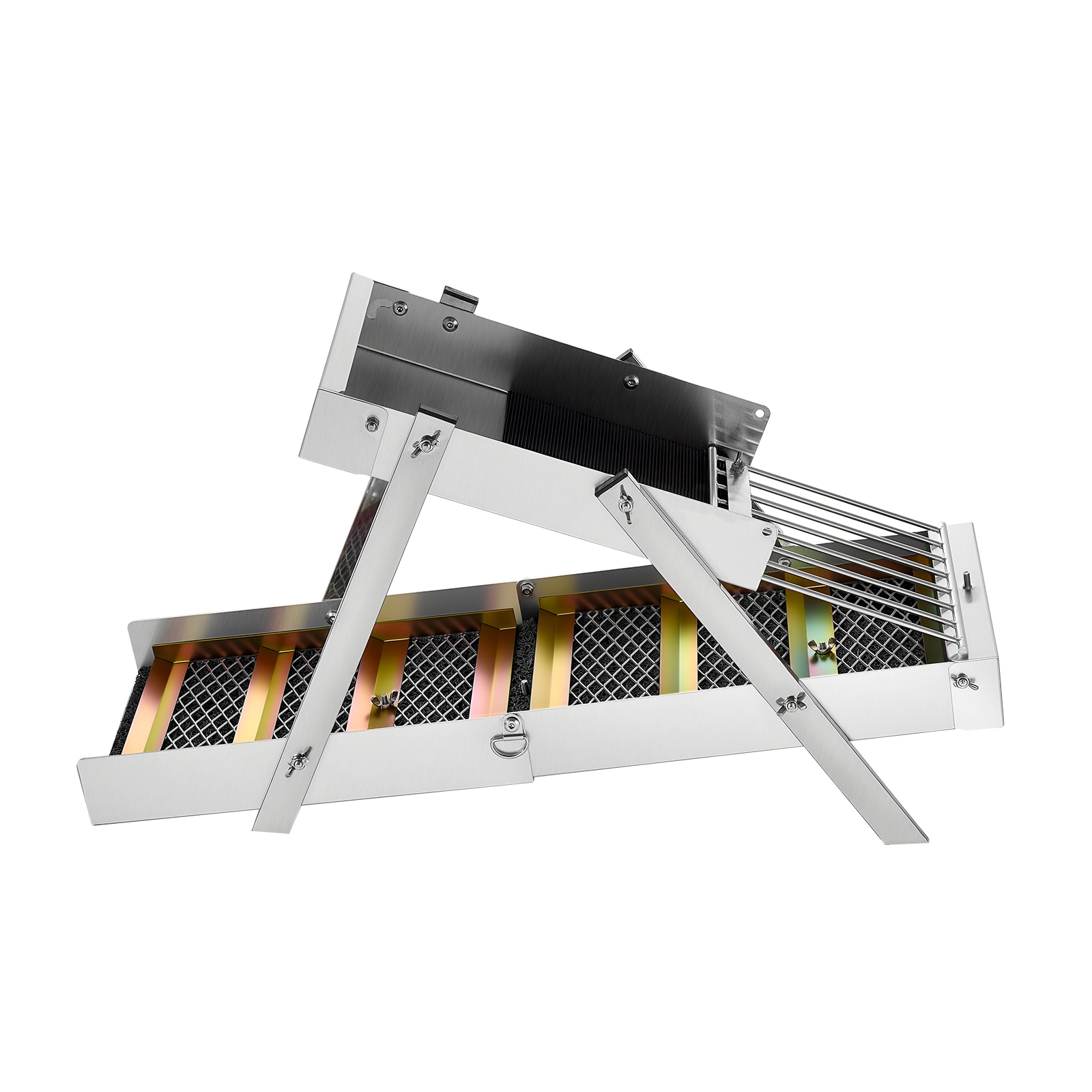 VEVOR Highbanker Gold Panning Kit 50in 3-in-1 Folding High Banker Gold Sluice Box 26 PCS Portable Mining Equipment Prospecting Kit with Gold Pans Classifier Screen Magnet Backpack and Accessories